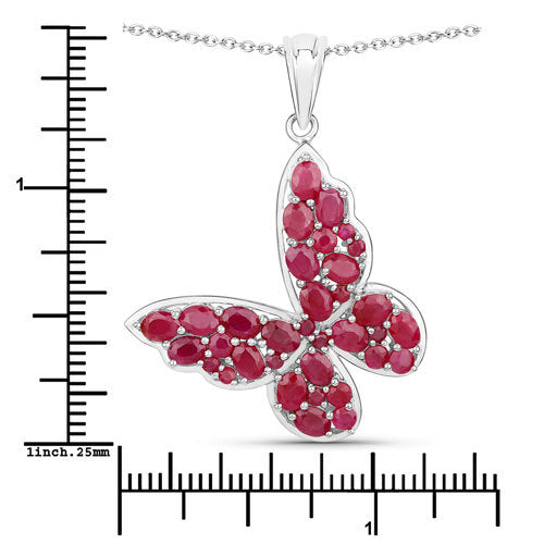 4.72 Carat Genuine Ruby .925 Sterling Silver Pendant on sale at MyriadMart