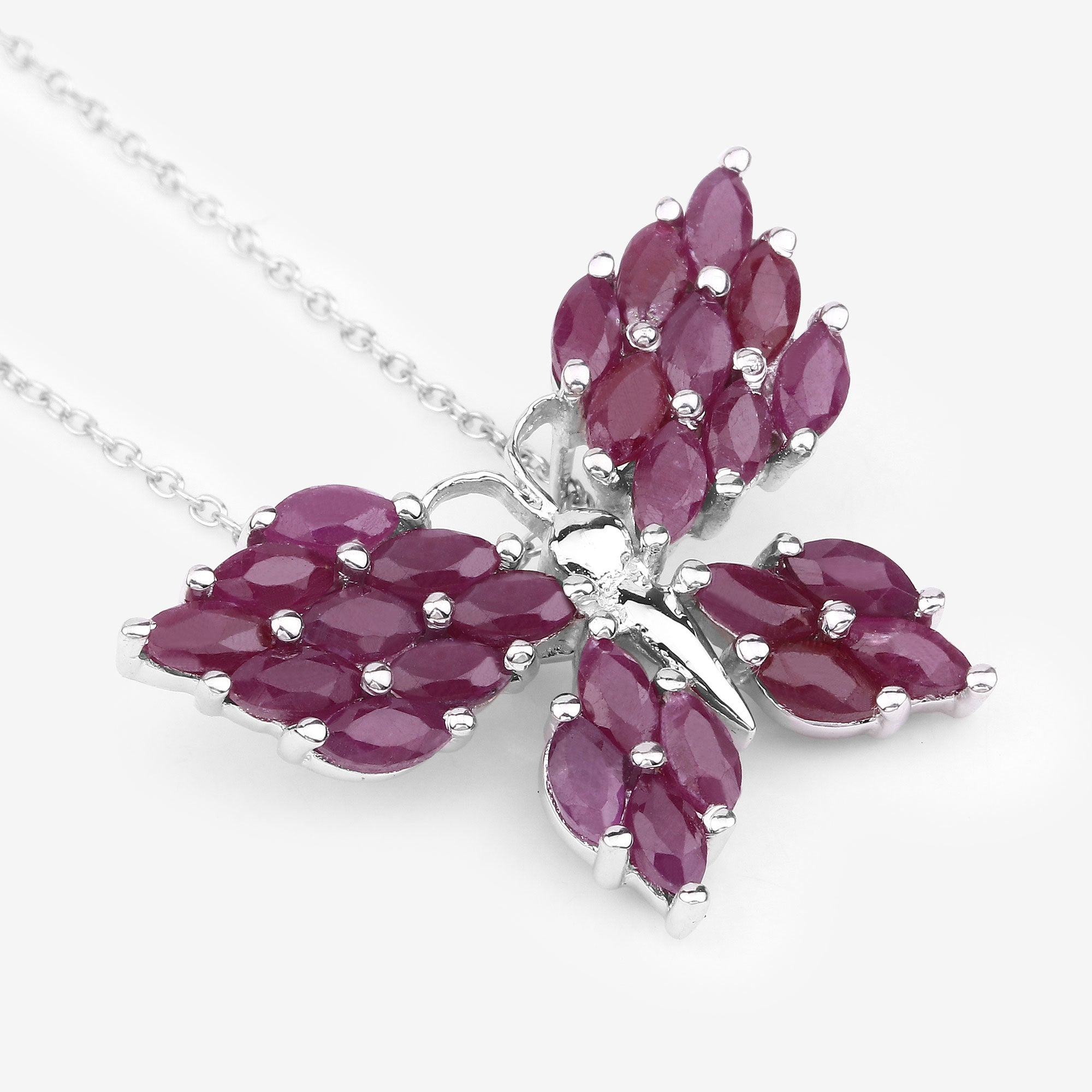 3.12 Carat Genuine Ruby .925 Sterling Silver Pendant on sale at MyriadMart