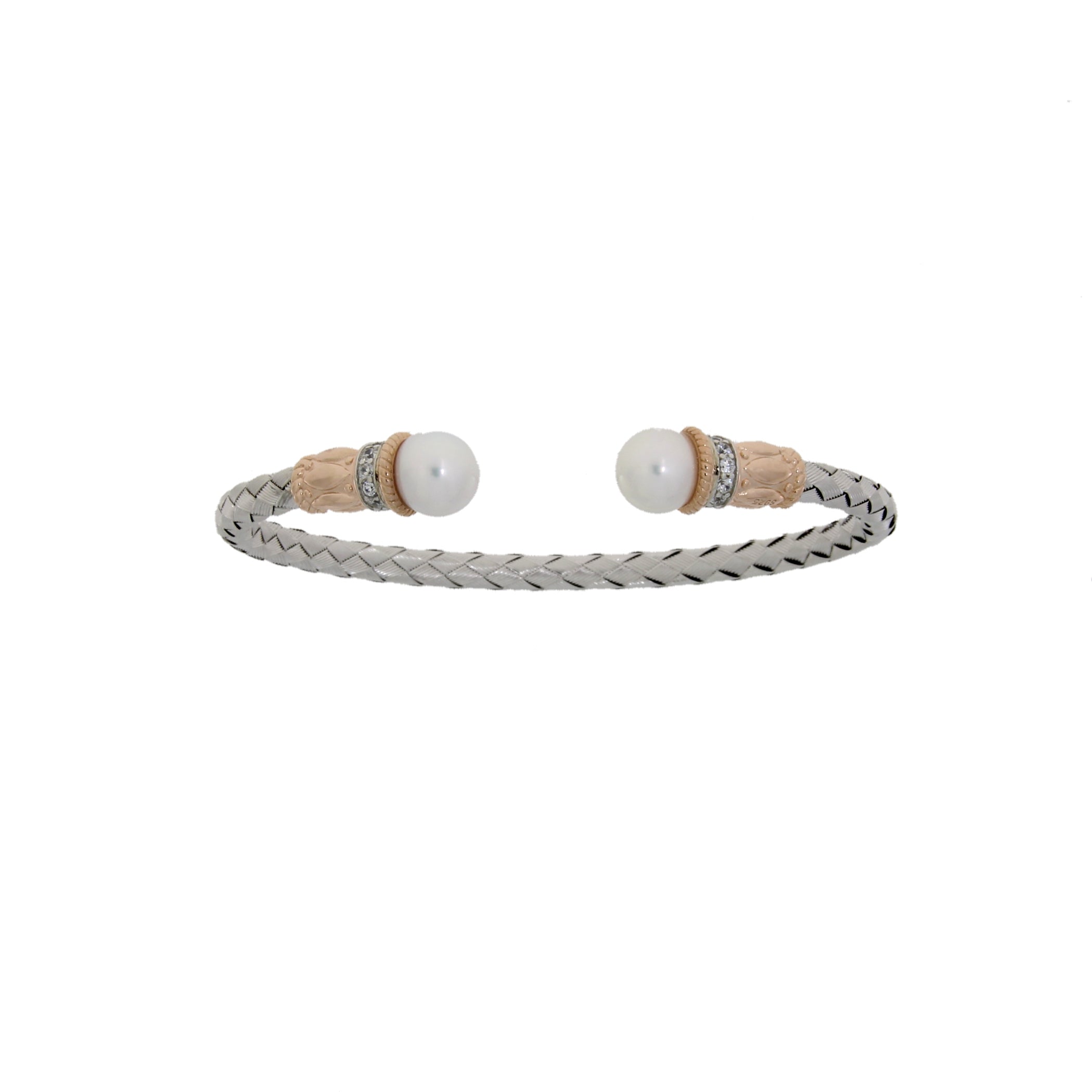 FW Pearl Bangle Bracelet Sterling Silver on sale at MyriadMart