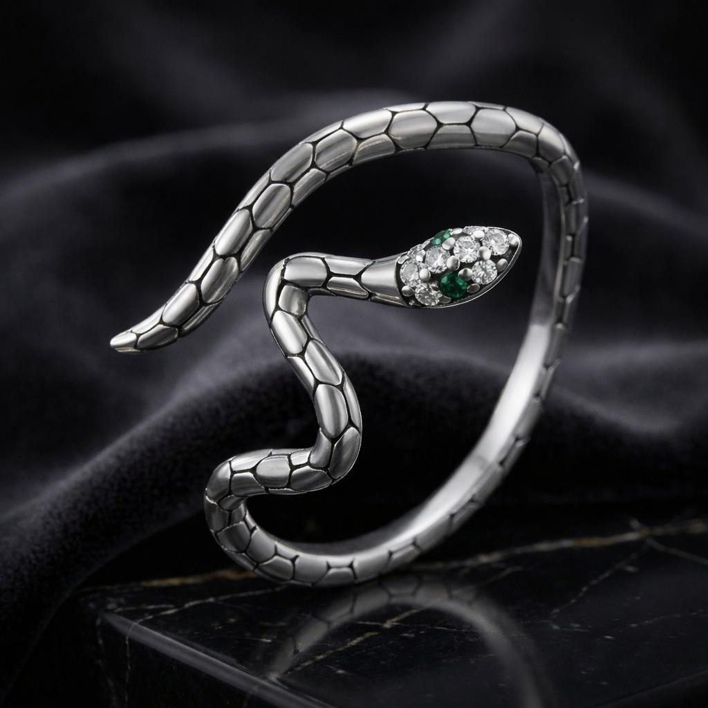 925 Sterling Silver Pavé Setting CZ Oxidized Silver Ring for Women on sale at MyriadMart