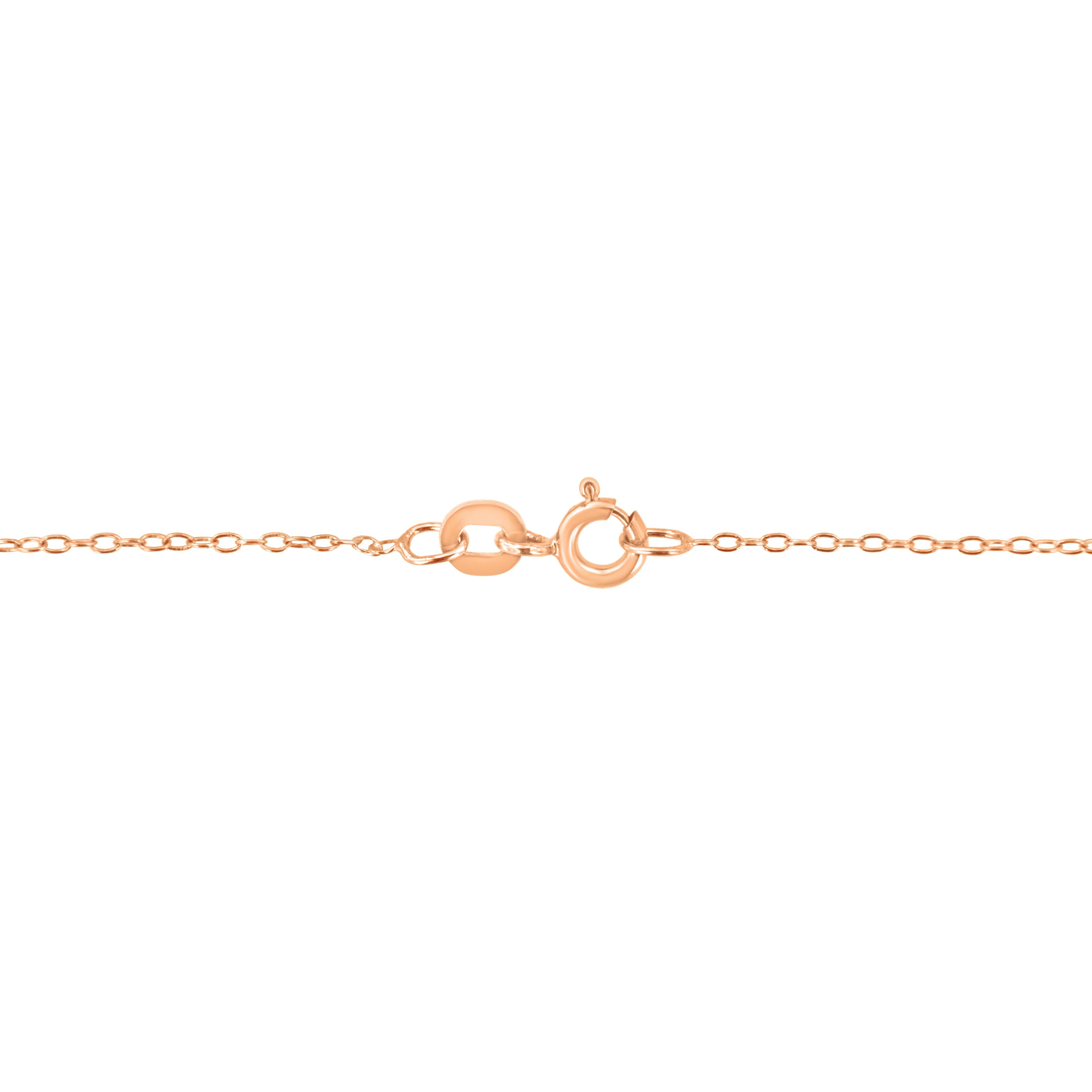 AGS Certified 10K Rose Gold 1/5 Cttw Bezel Set Round Diamond Solitaire 16-18" Adjustable Pendant Necklace H-I Color, VS1-VS2 Clarity on sale at MyriadMart