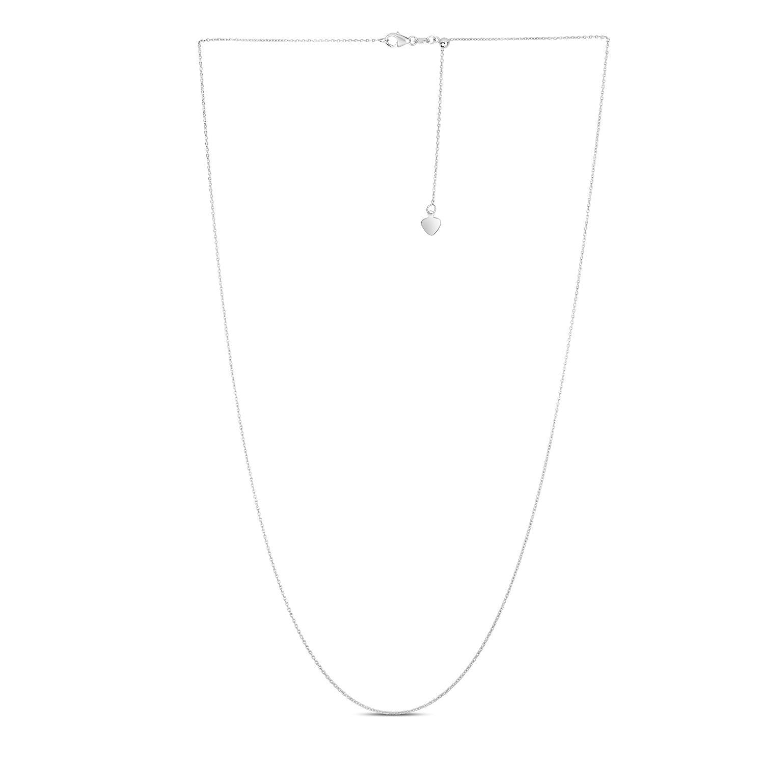 Adjustable Cable Chain in 14k White Gold 1.0mm on sale at MyriadMart