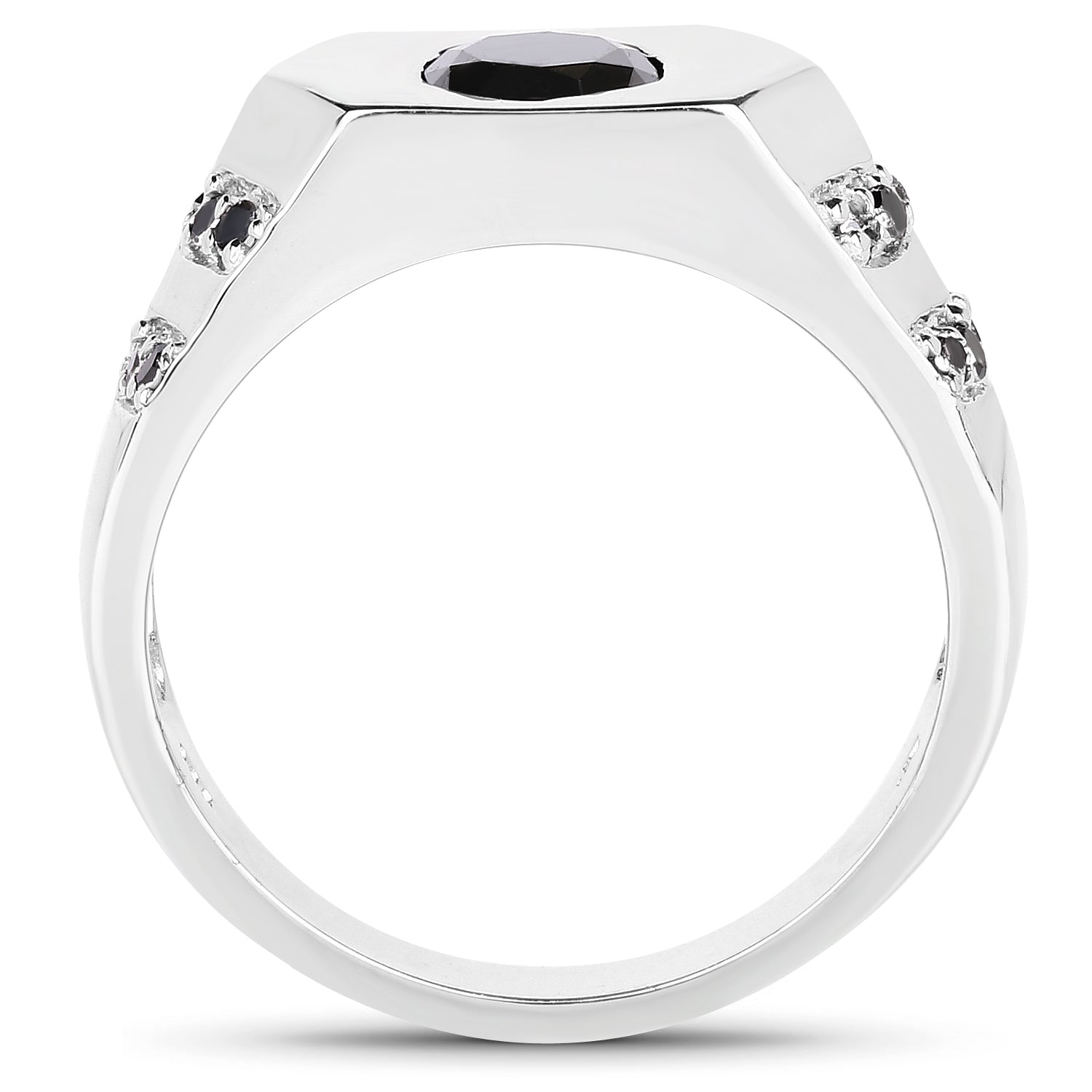 1.53 Carat Genuine Black Diamond .925 Sterling Silver Ring on sale at MyriadMart