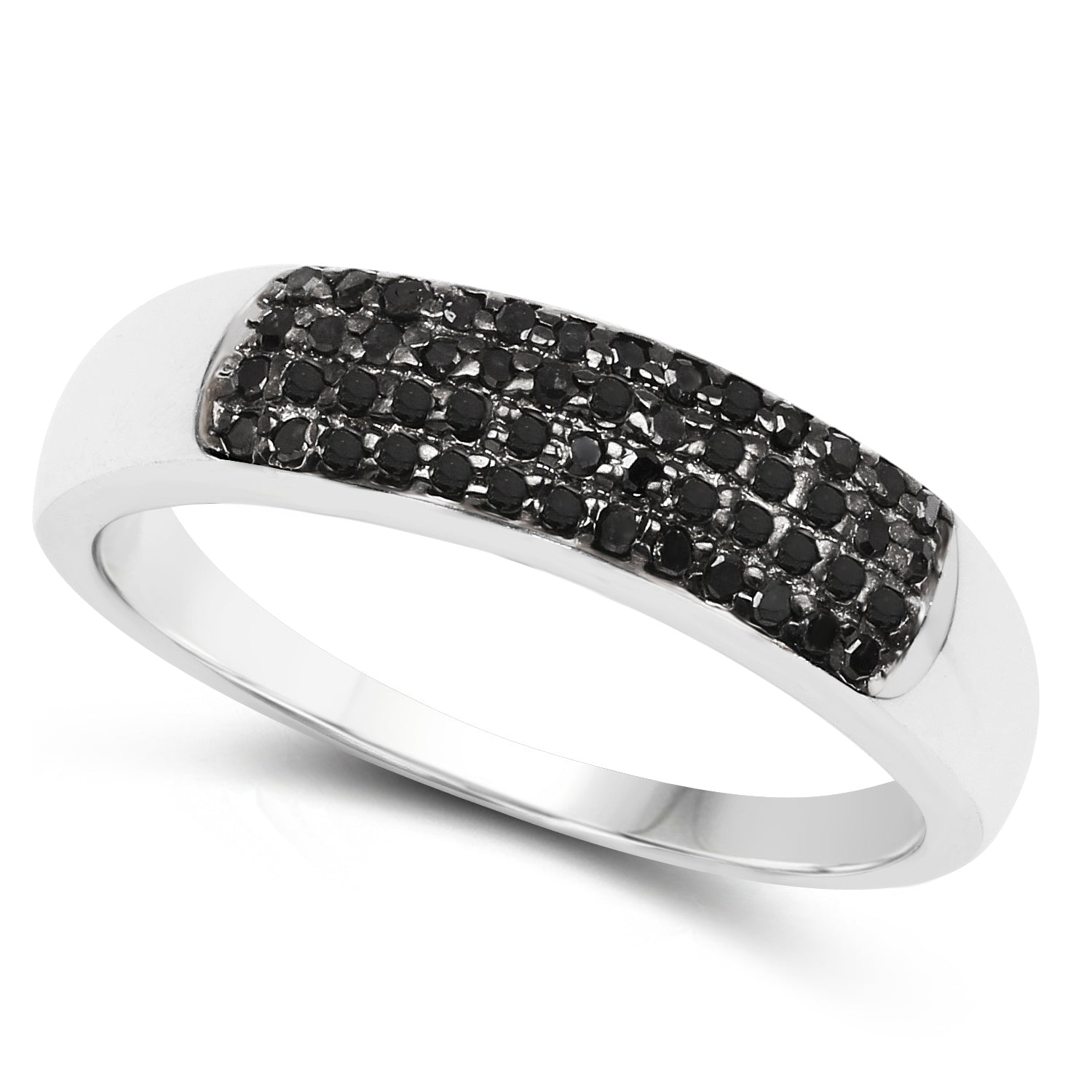 0.22 Carat Genuine Black Diamond .925 Sterling Silver Ring on sale at MyriadMart