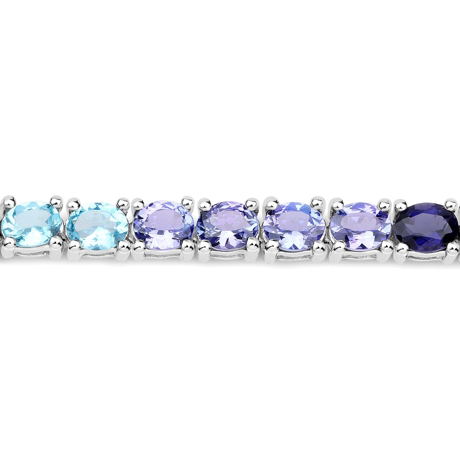 12.04 Carat Genuine Multi Stone .925 Sterling Silver Bracelet on sale at MyriadMart