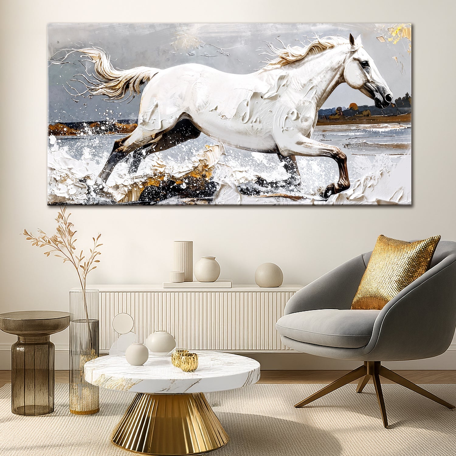Modern Abstract Horse Wall Art on sale at MyriadMart