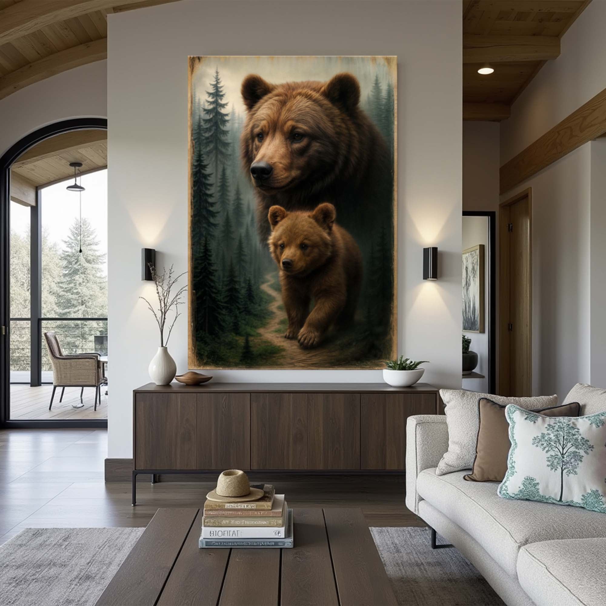 Path of the Wild Kin Bear and Cub Wall Art on sale at MyriadMart