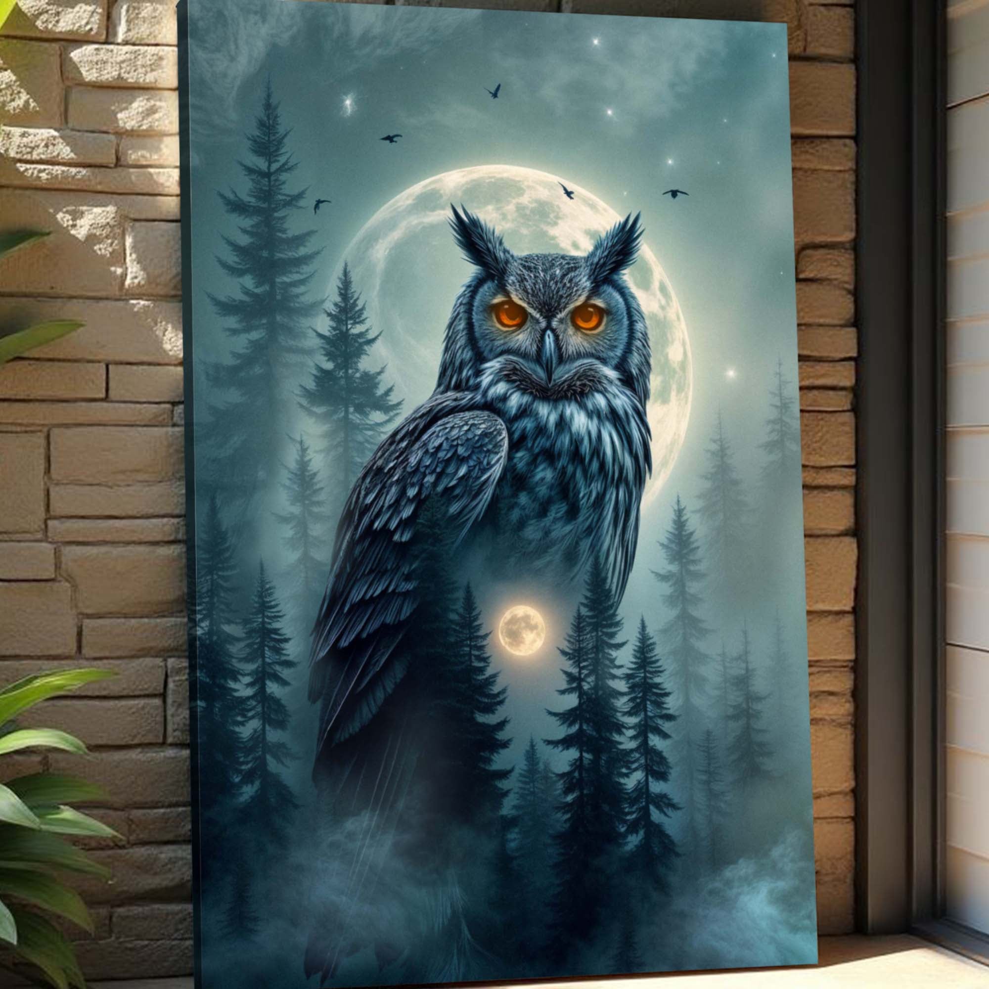 Owl Double Exposure Wall Art II on sale at MyriadMart