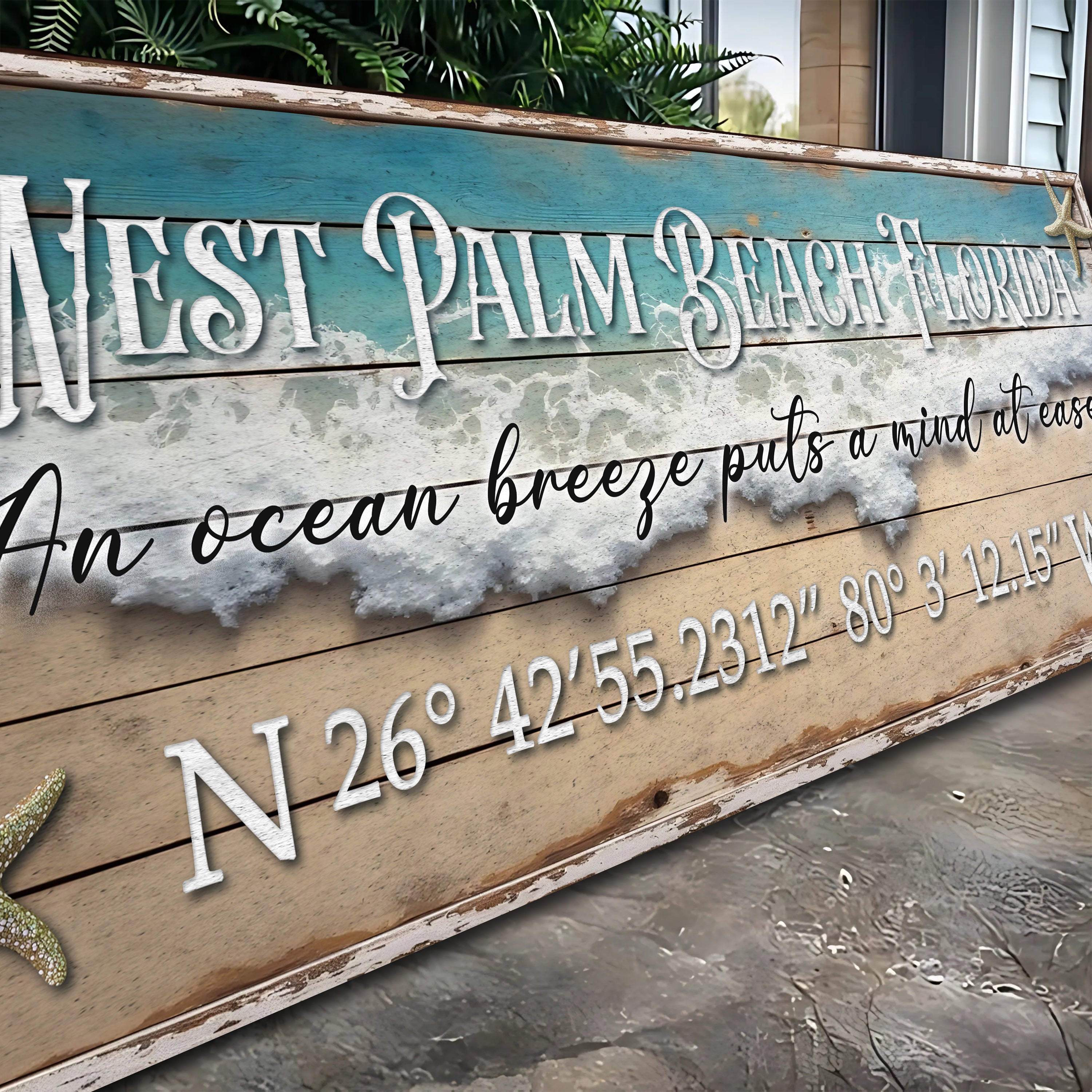 Personalized Beach House Coastal Sign II on sale at MyriadMart