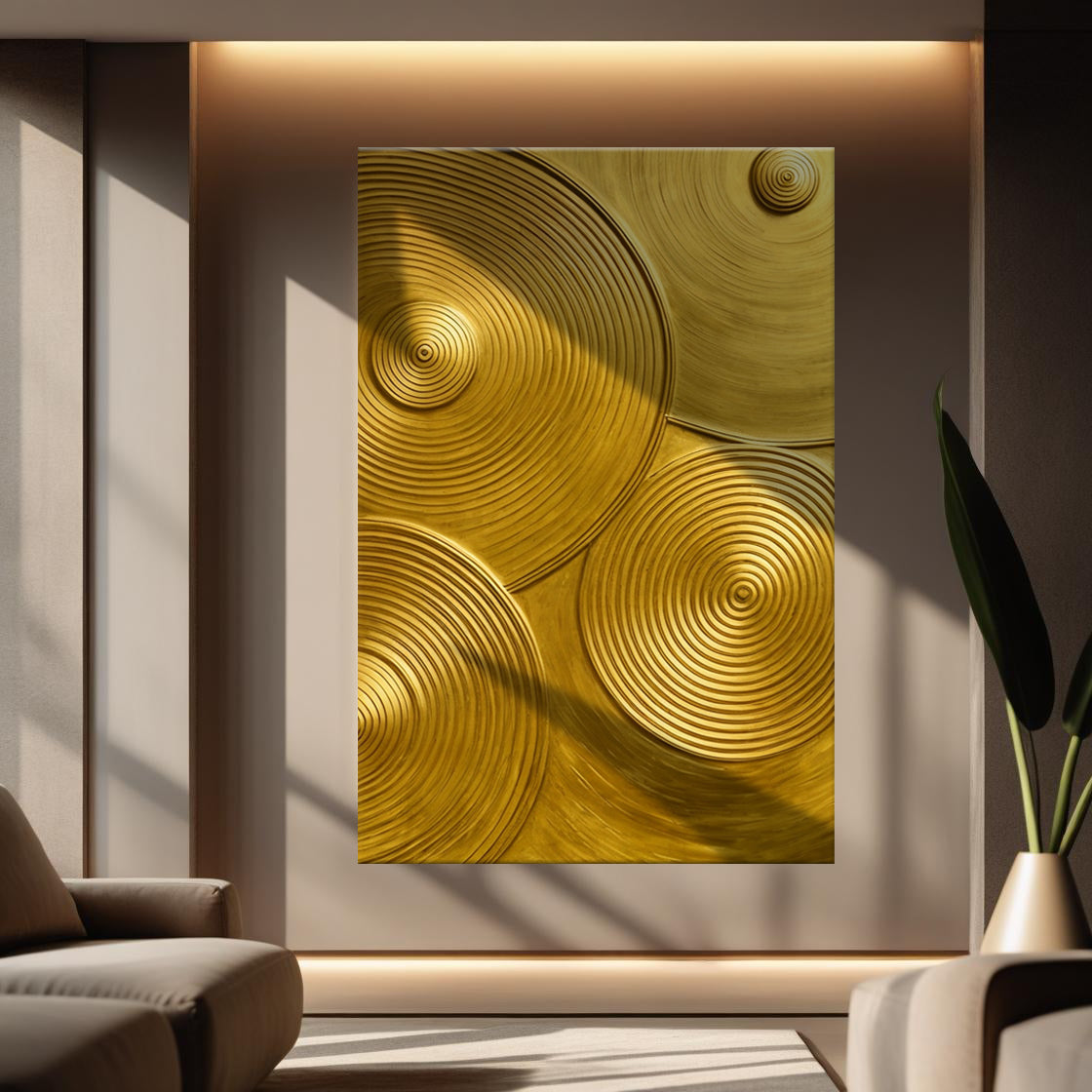 Gold Symphony Wall Art on sale at MyriadMart
