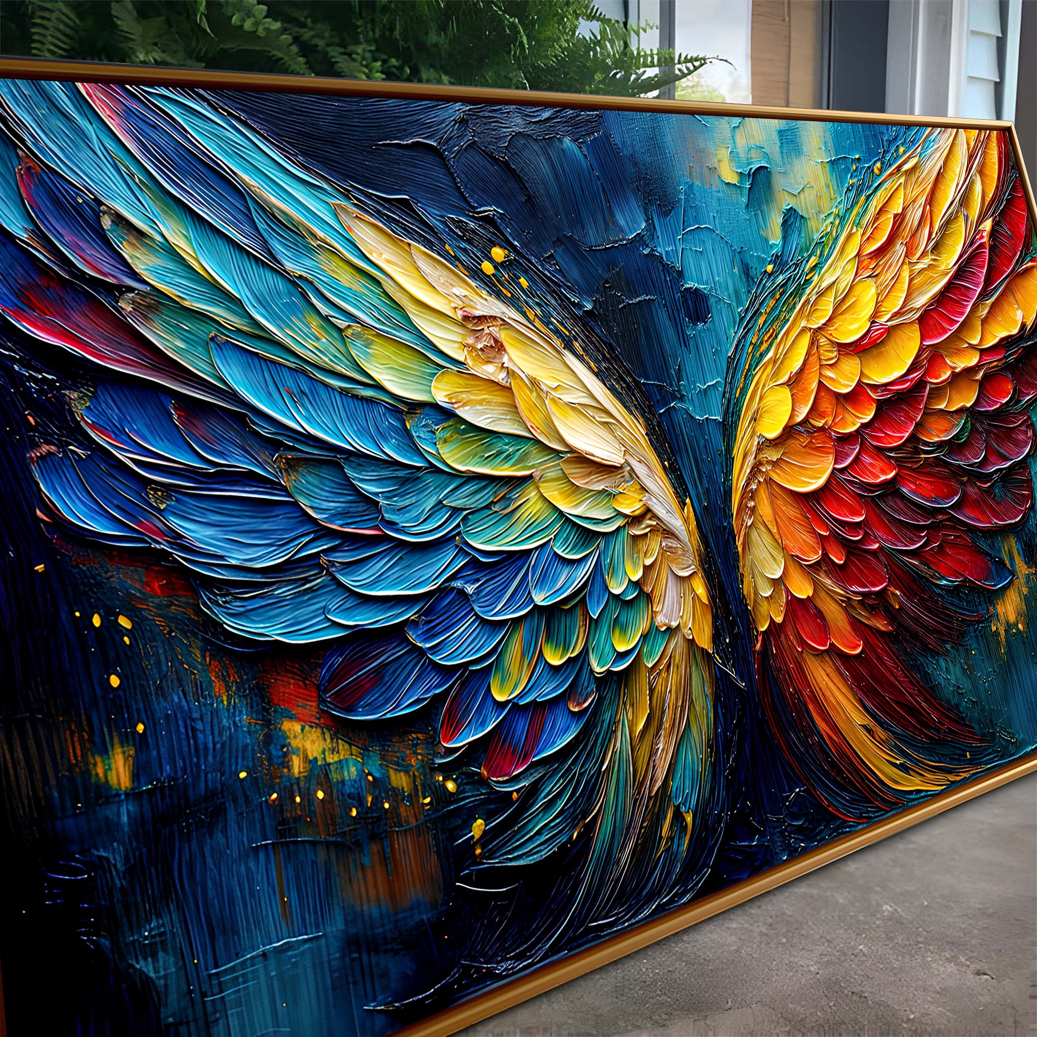 Wings of Fire Impasto Wall Art on sale at MyriadMart