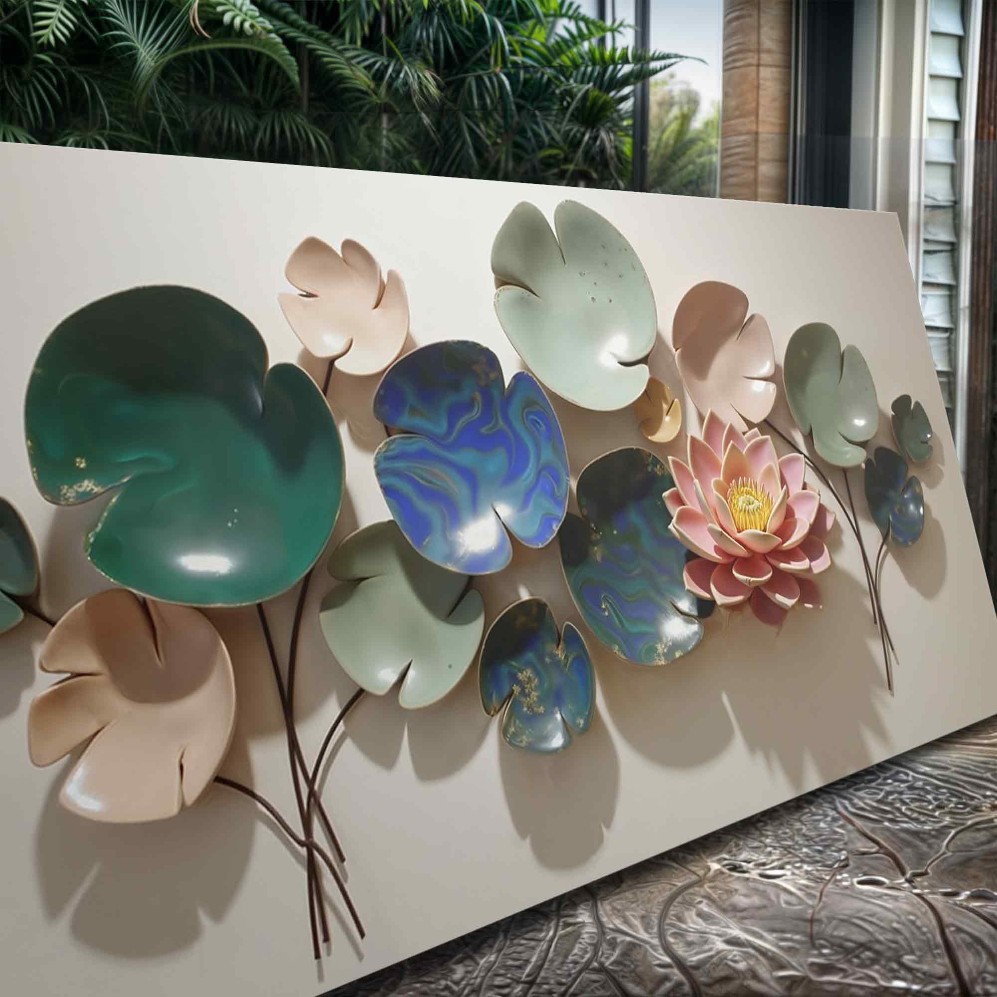 Lotus Leaf Abstract Wall Art VI on sale at MyriadMart