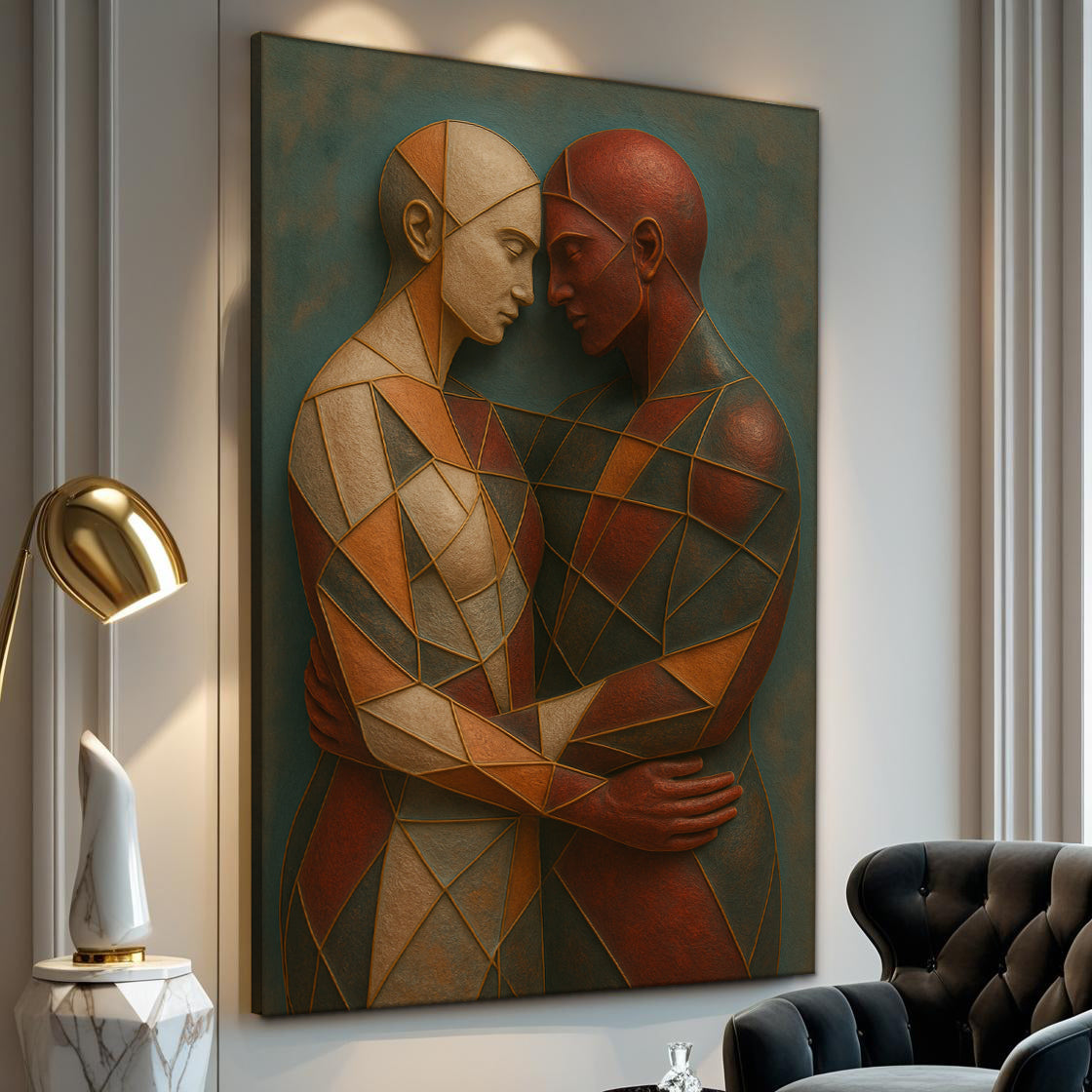 Embrace of Geometry Abstract Wall Art III on sale at MyriadMart