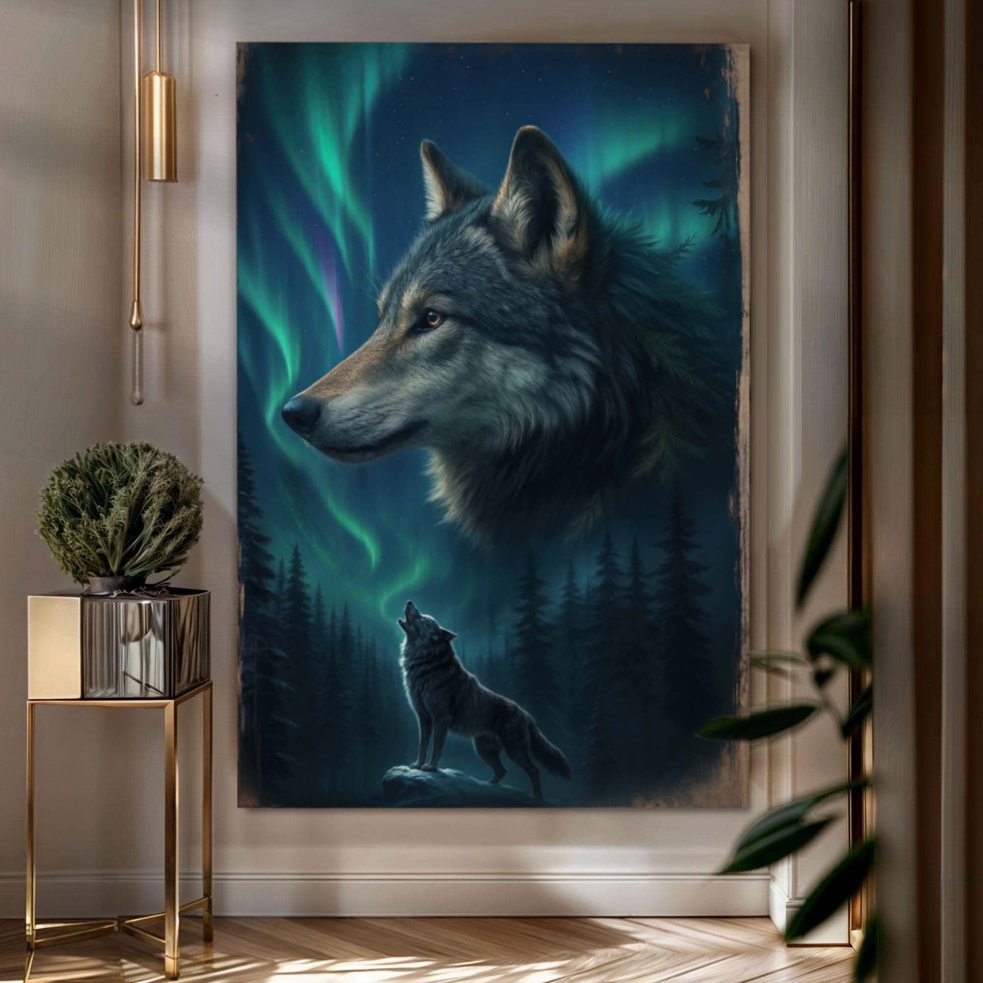 Wolf Double Exposure Wall Art IV on sale at MyriadMart