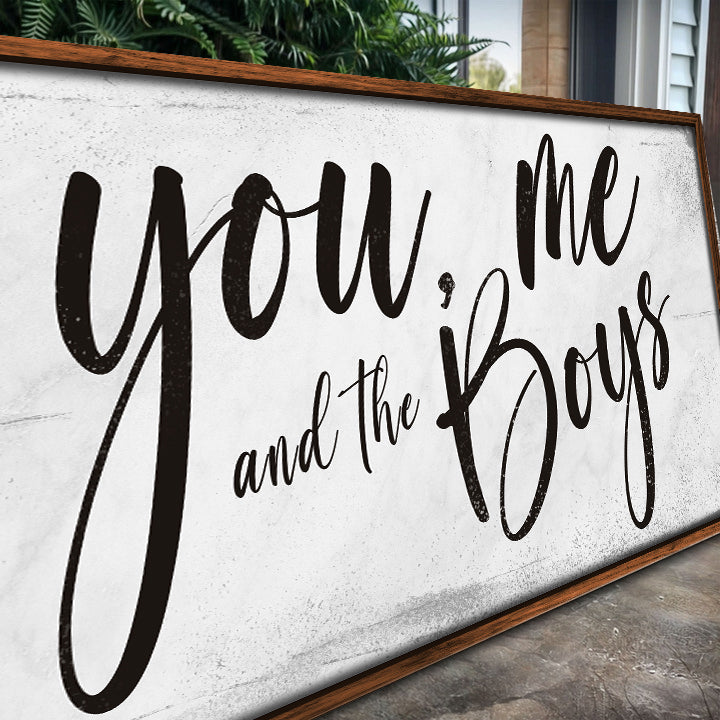 You Me and the Boys Farmhouse Bedroom Sign III on sale at MyriadMart