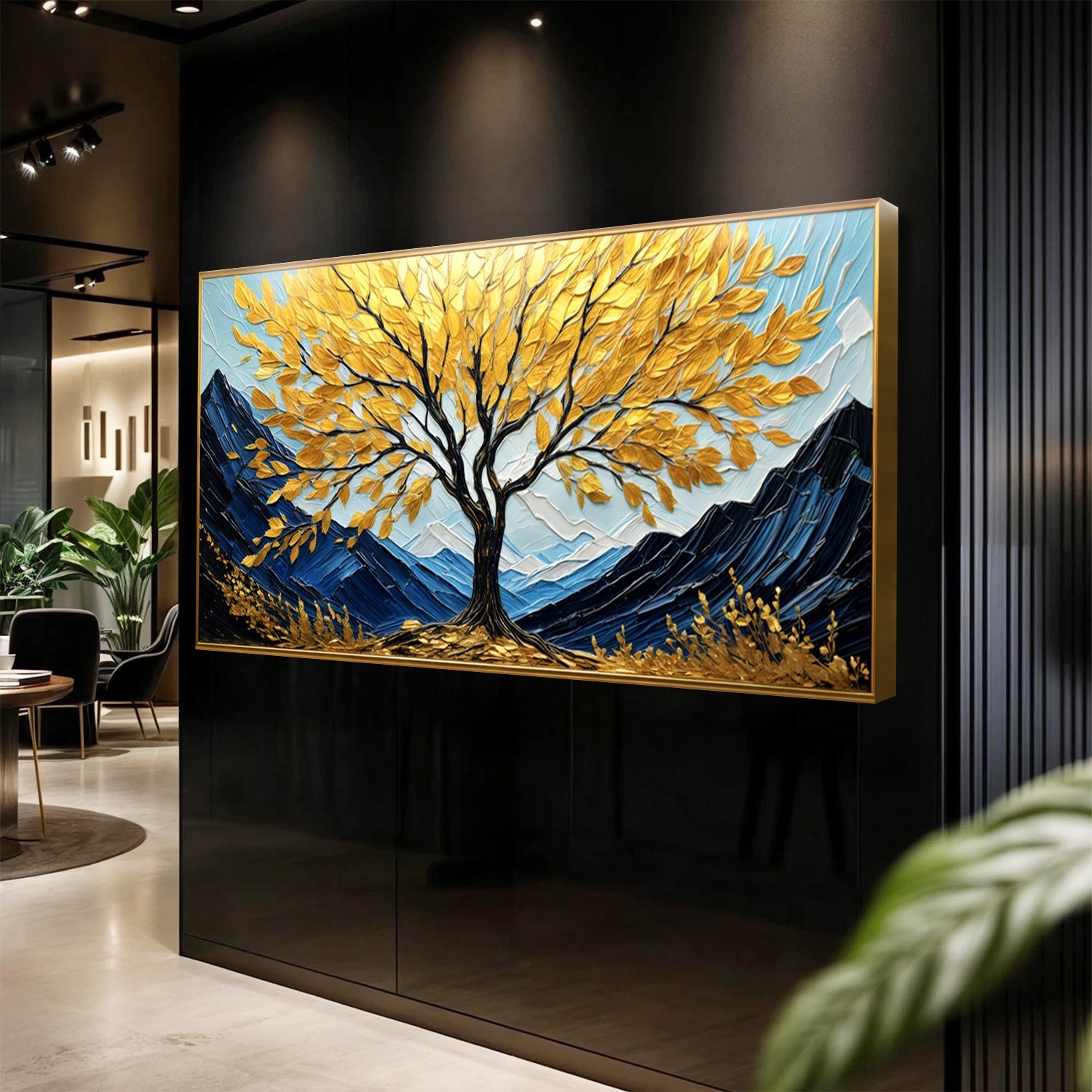 Golden Sanctuary Impasto Wall Art on sale at MyriadMart