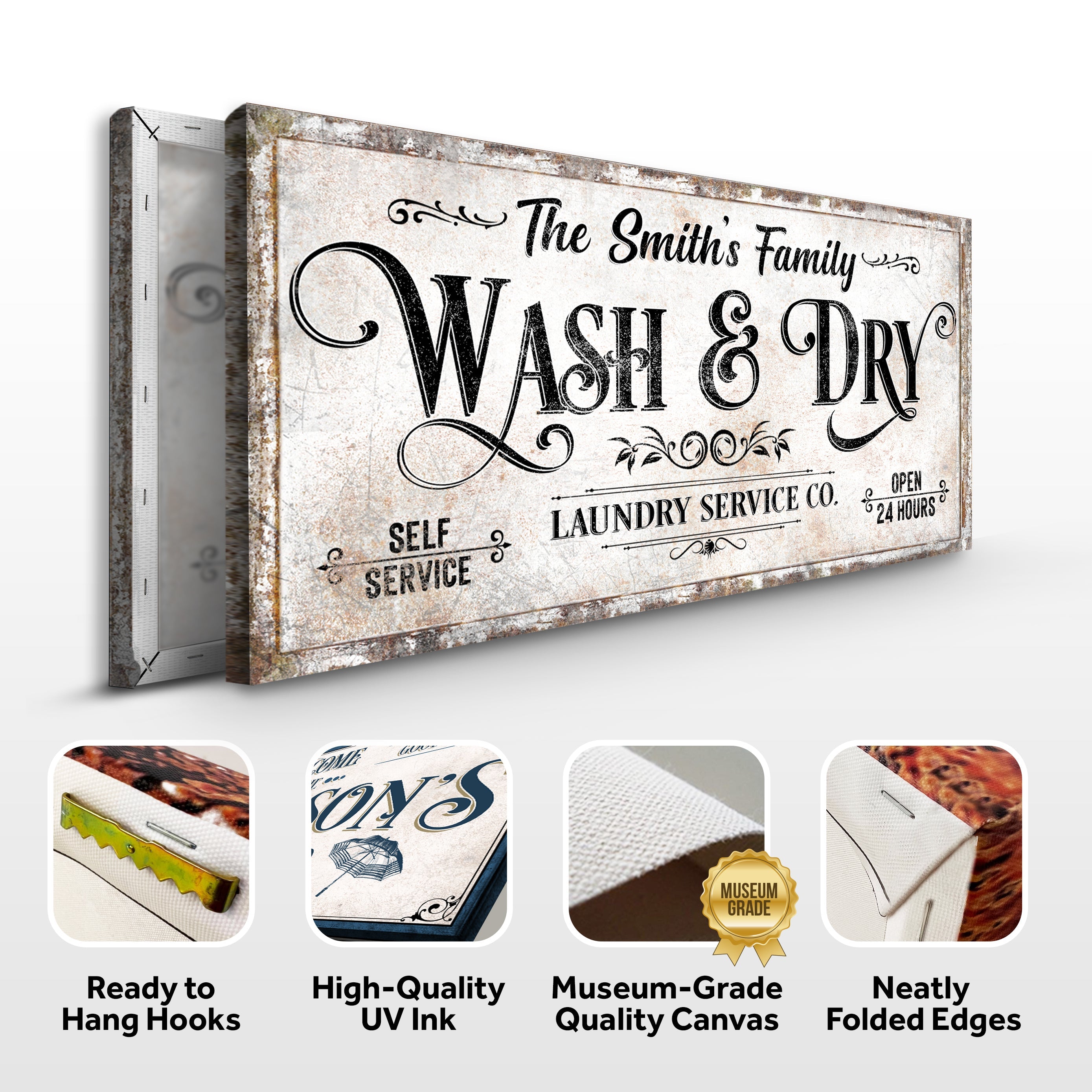 Personalized Laundry Service Sign II on sale at MyriadMart