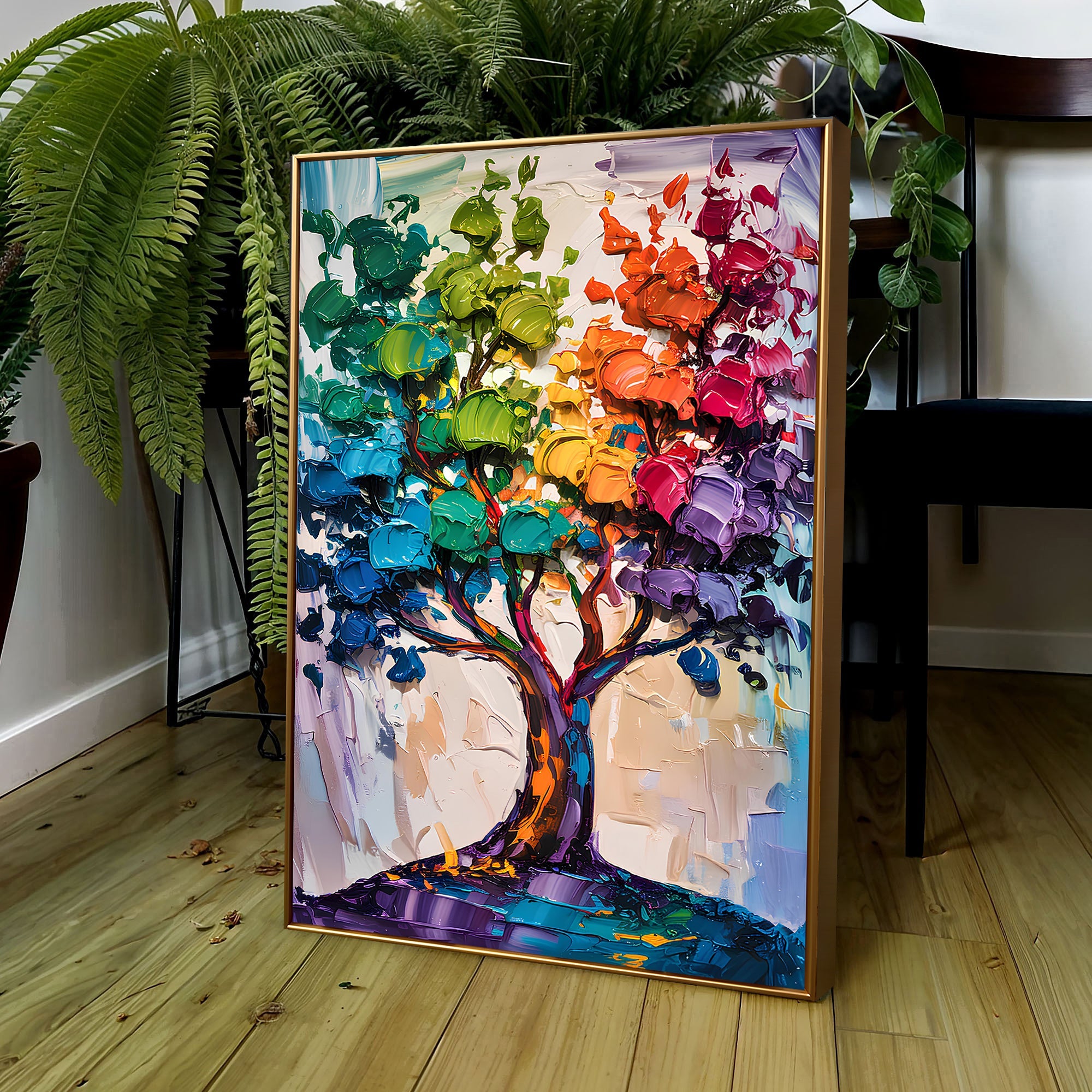 Rainbow Tree Abstract Wall Art on sale at MyriadMart