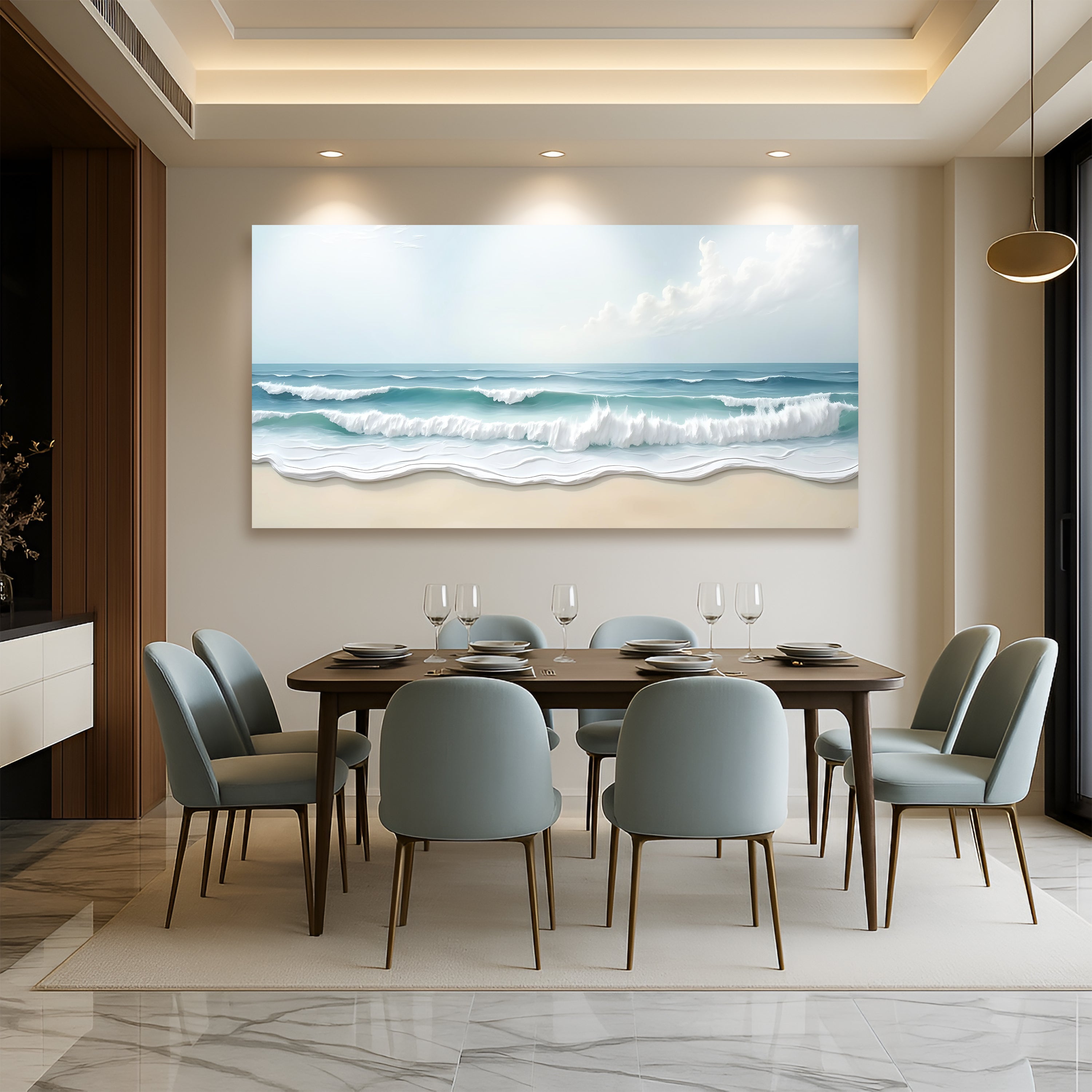 Serene Ocean Wave Coastal Wall Art XIV on sale at MyriadMart