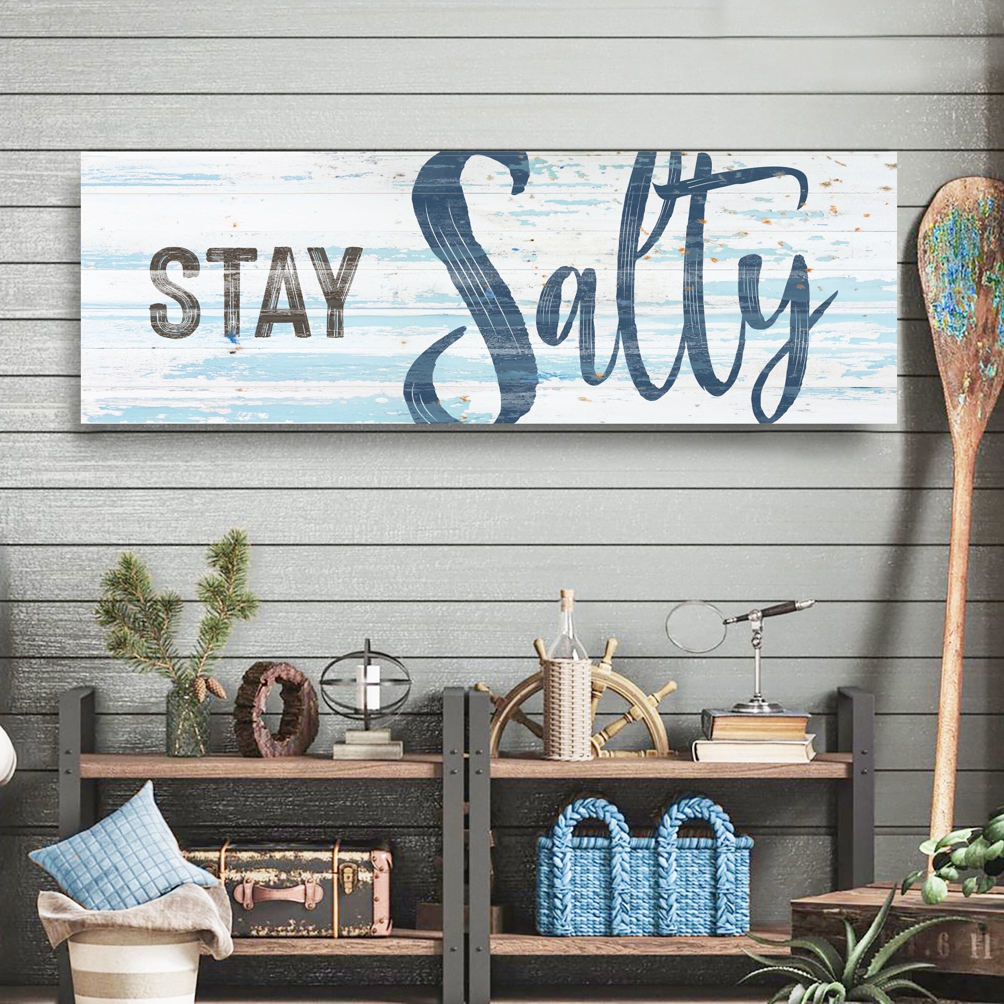 Stay Salty Coastal Sign IX on sale at MyriadMart