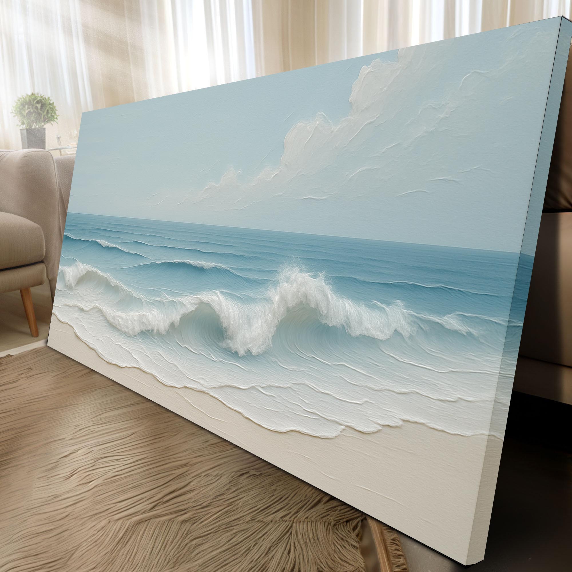 Serene Ocean Wave Coastal Wall Art VIII on sale at MyriadMart