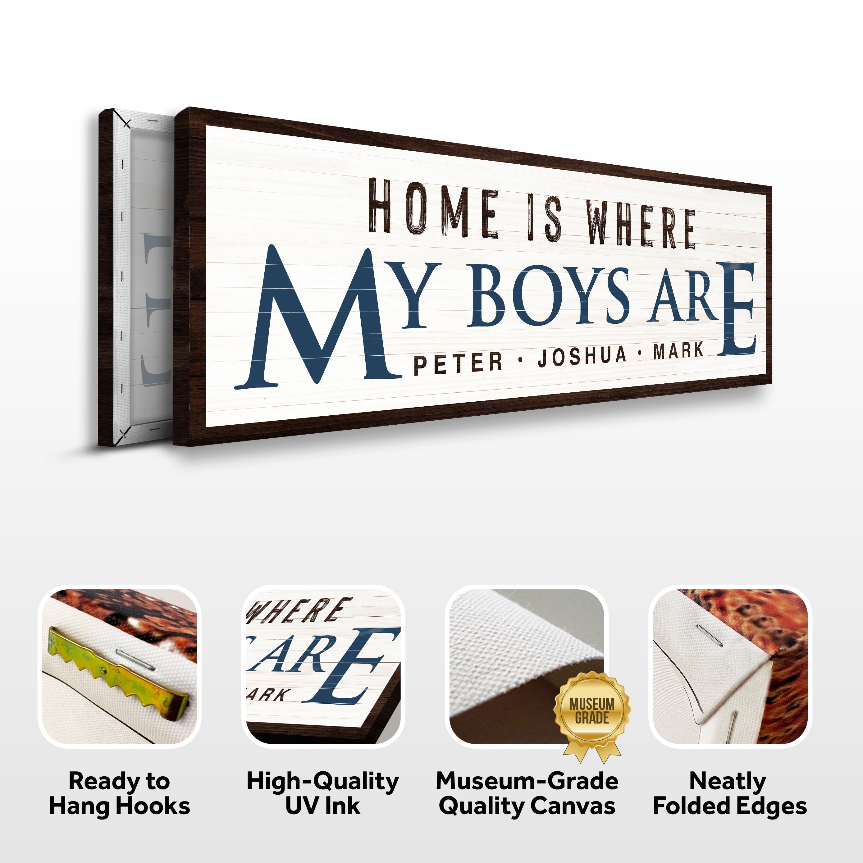 Home Is Where My Boys Are Sign III on sale at MyriadMart