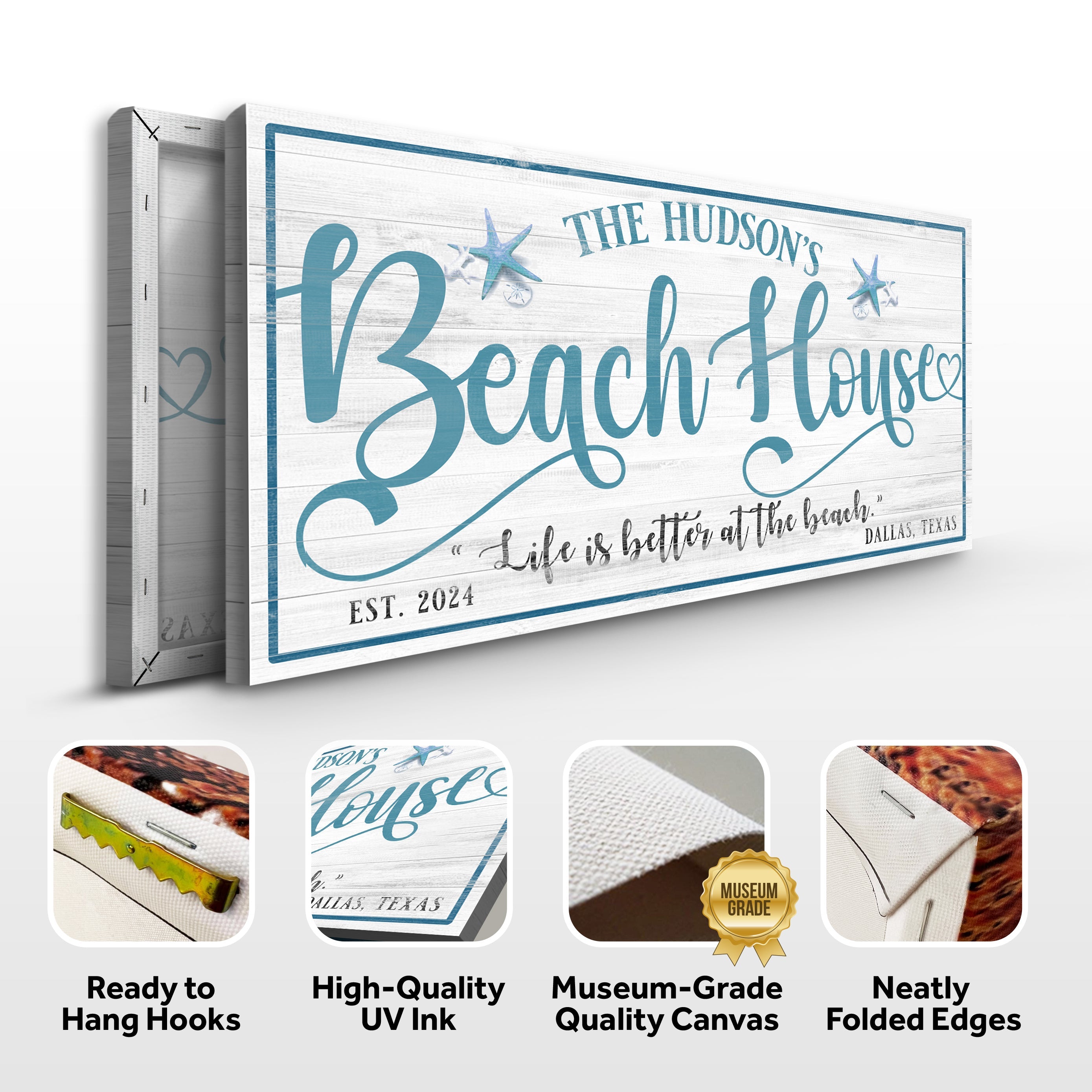 Personalized Beach House Sign II on sale at MyriadMart