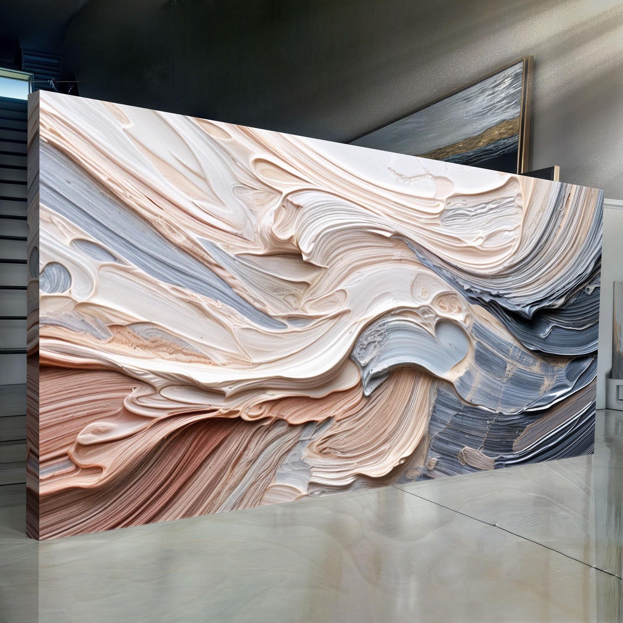 Rough Minimalist Impasto Wall Art on sale at MyriadMart