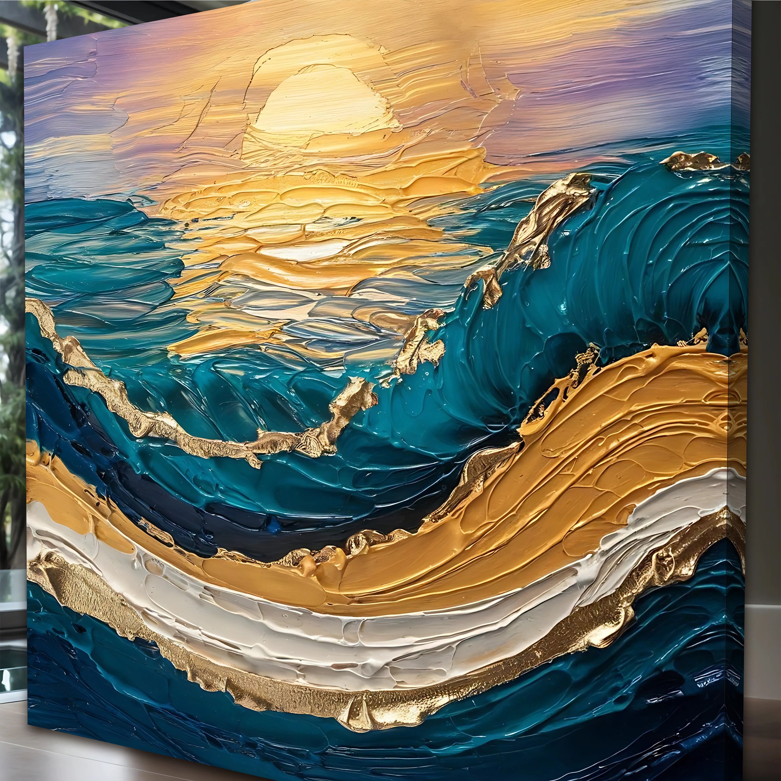 Golden Hour Impasto Wall Art on sale at MyriadMart