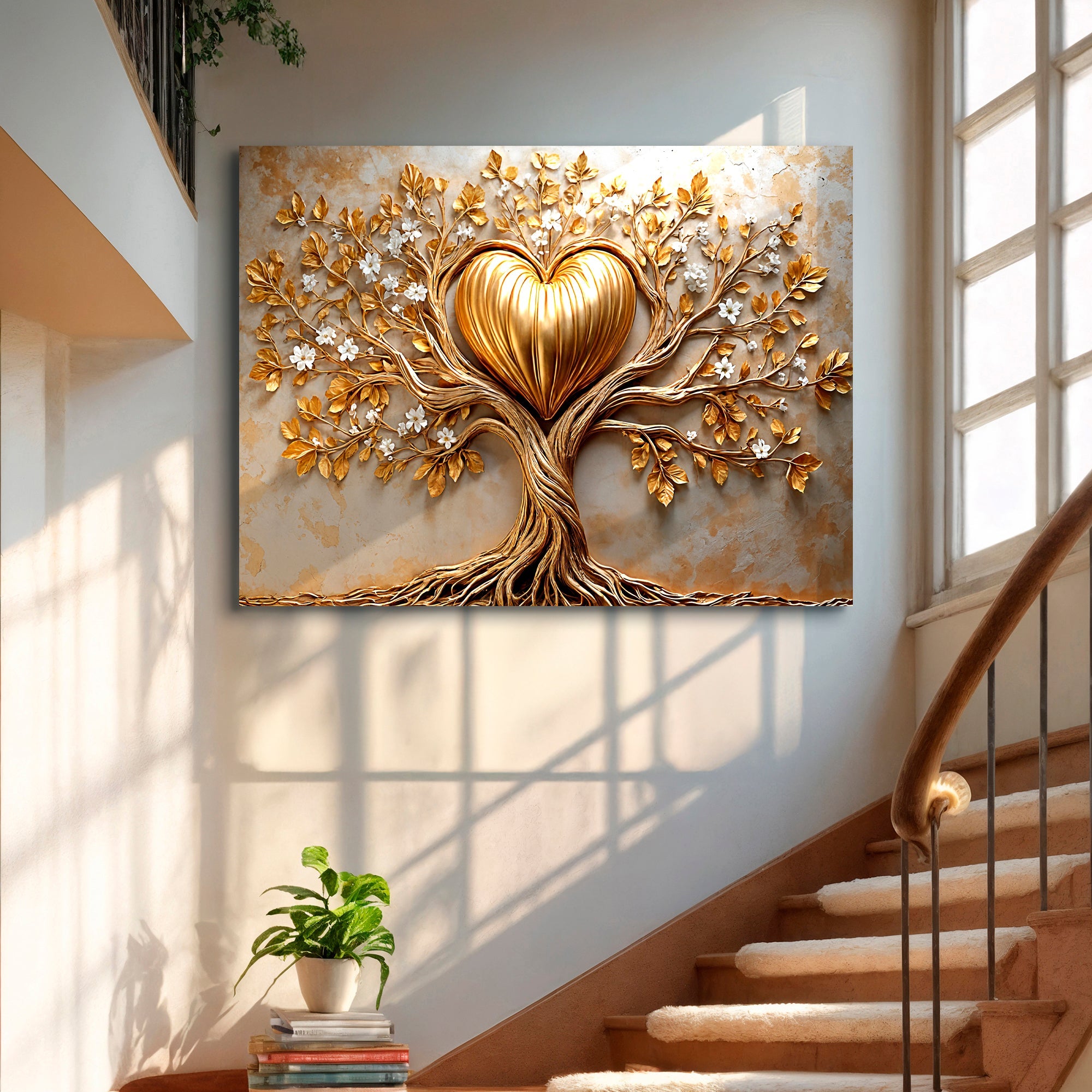 Golden Tree Heart Wall Art on sale at MyriadMart