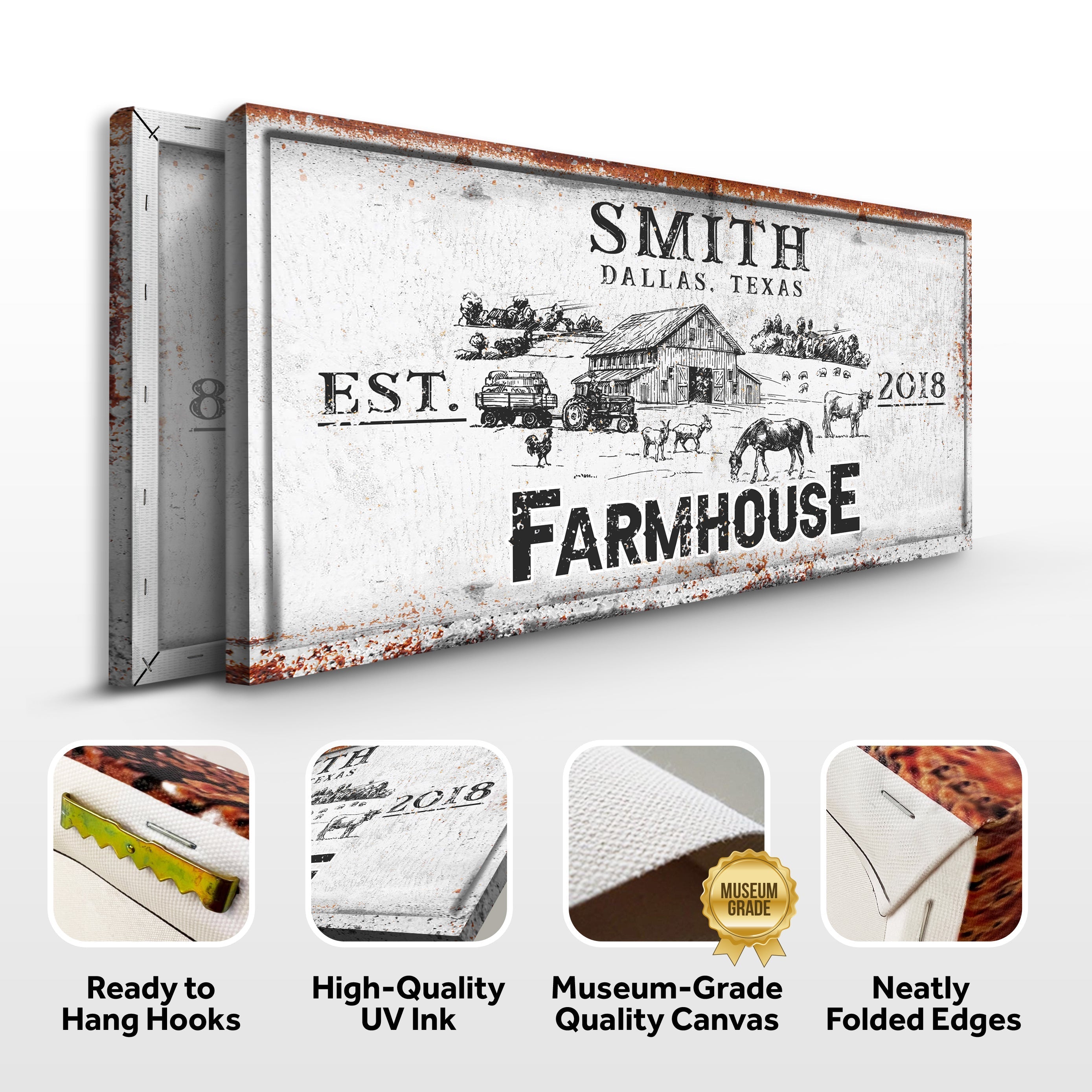 Rustic Farmhouse Personalized Sign on sale at MyriadMart