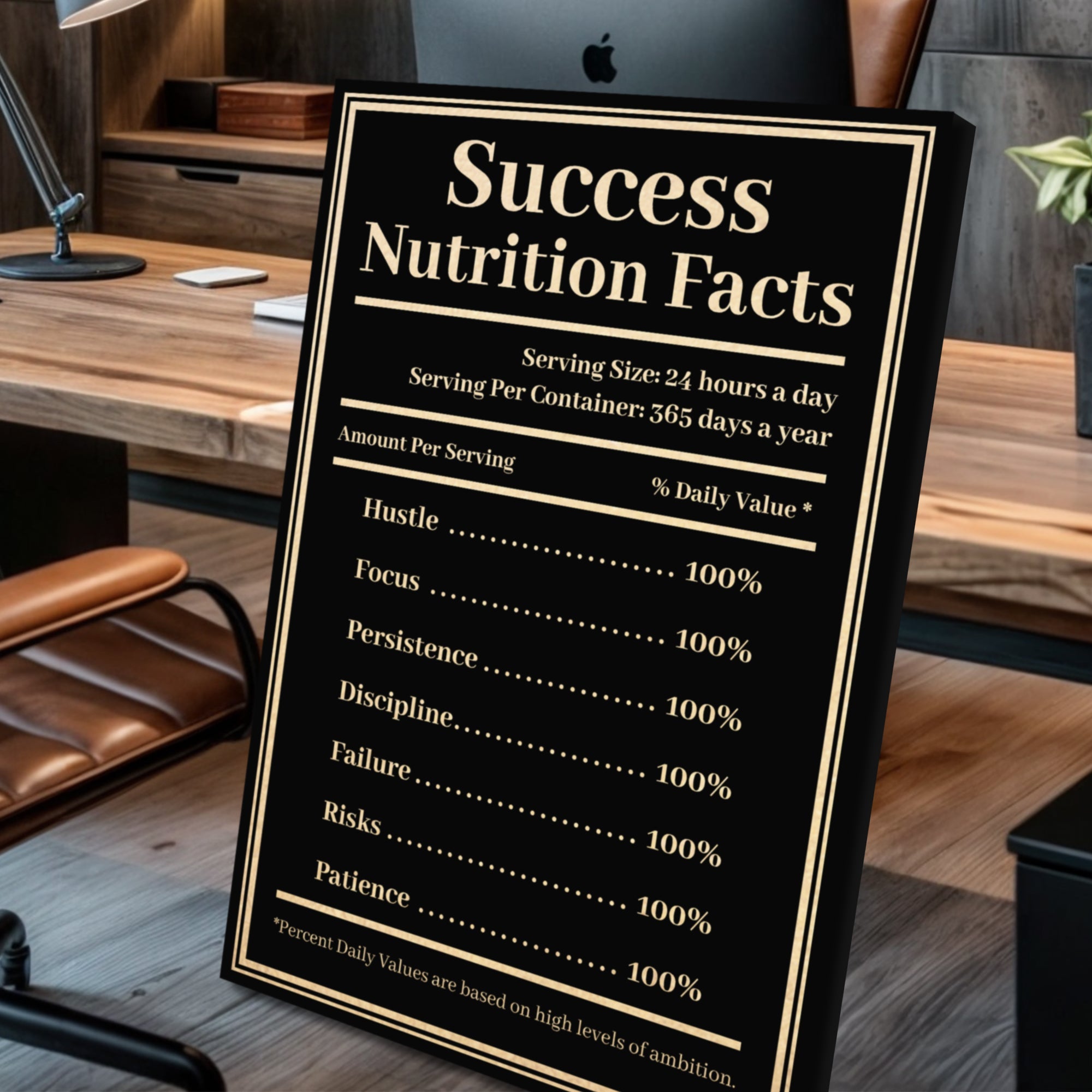 Ingredients For Success Motivational Wall Sign on sale at MyriadMart