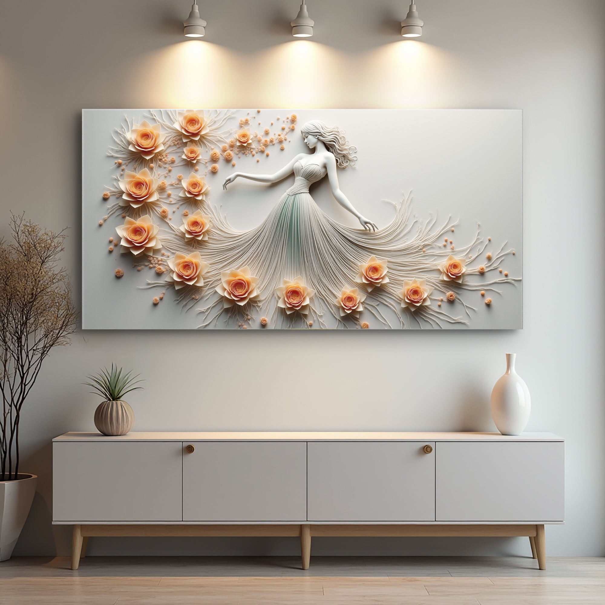 Modern Minimalist Woman Dance Wall Art on sale at MyriadMart