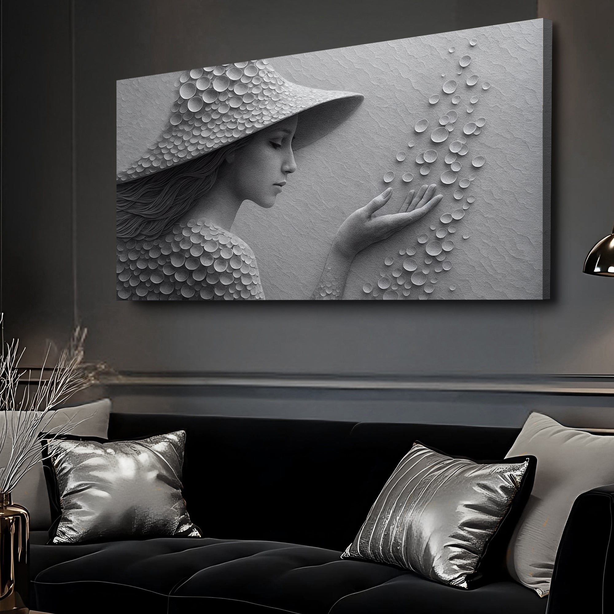 Modern Minimalist Woman Silhouette Wall Art on sale at MyriadMart