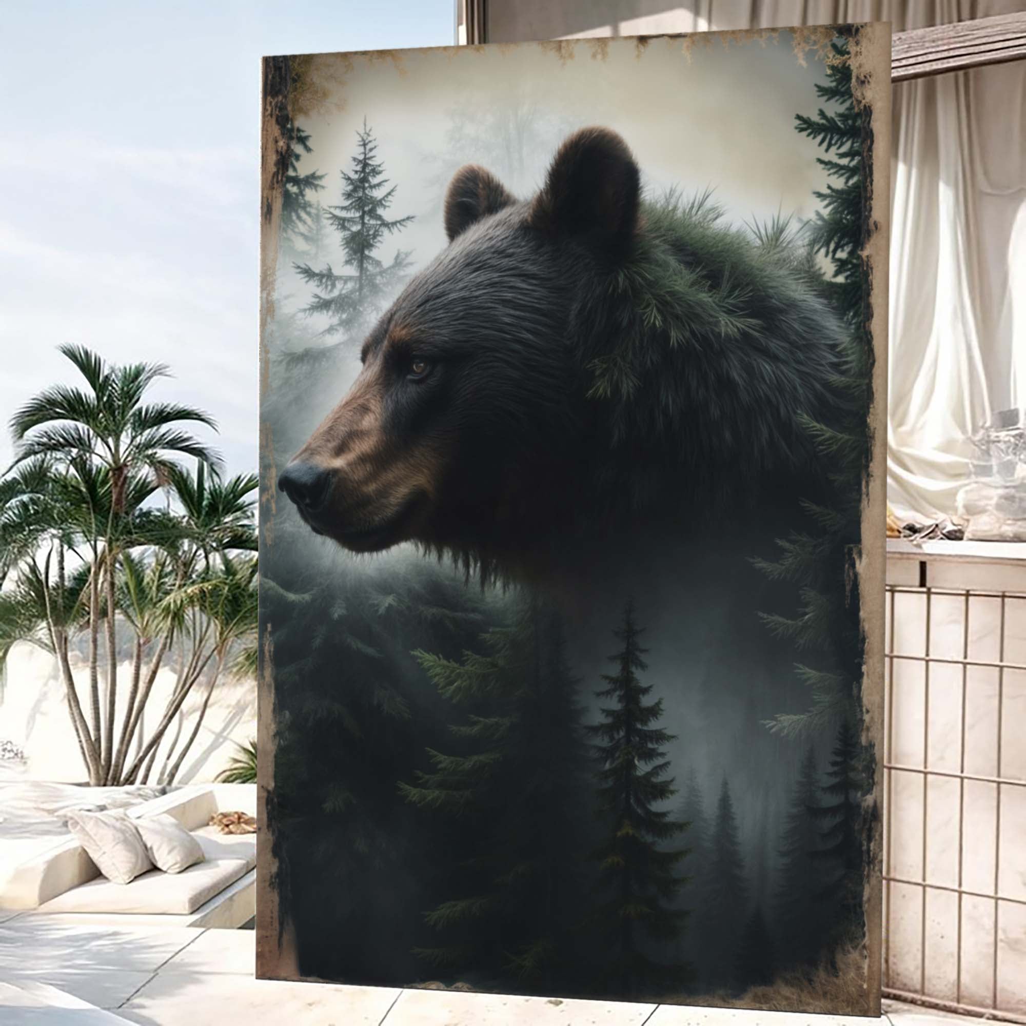 Black Bear Exposure Wall Art on sale at MyriadMart