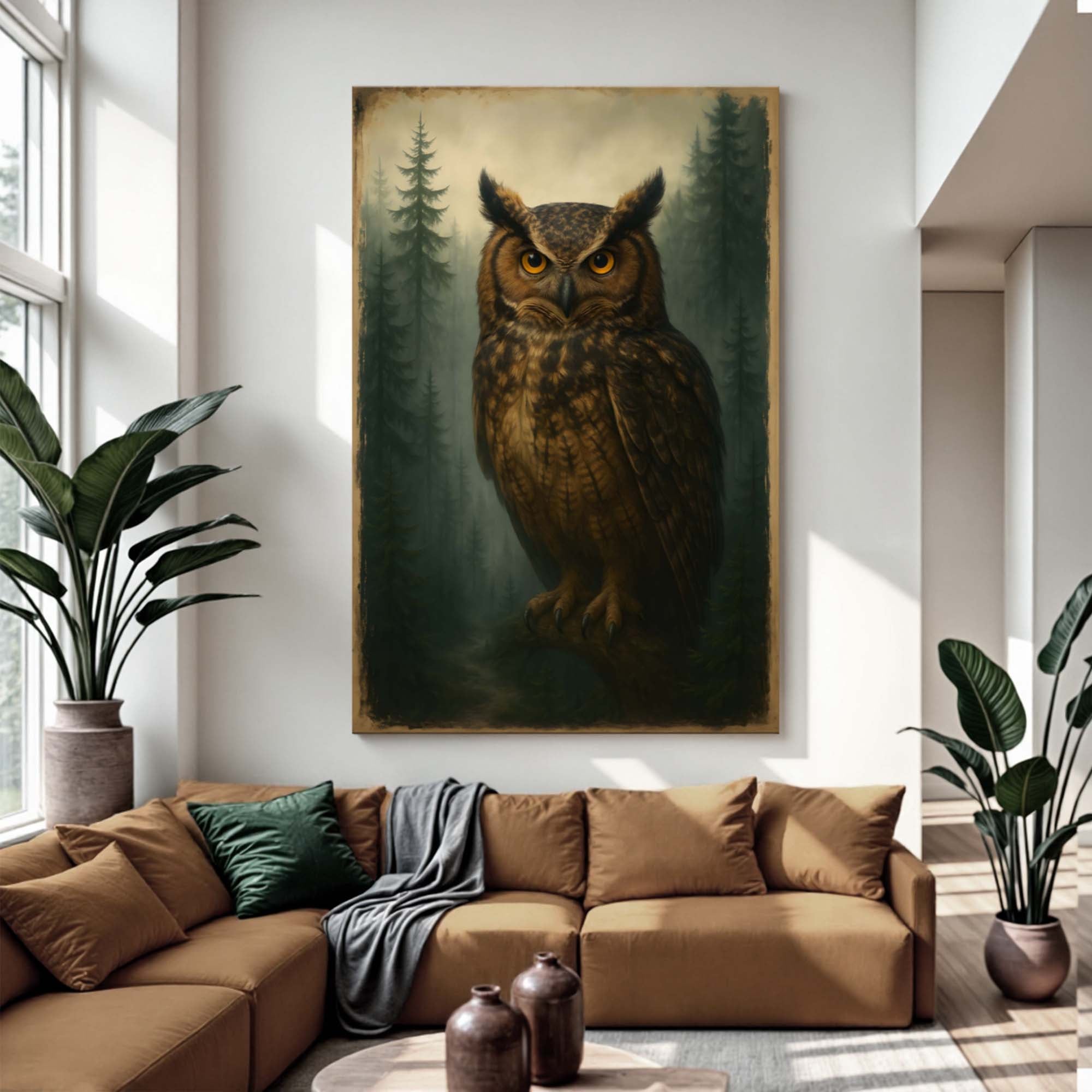 Watcher Of The Woods Owl Wall Art on sale at MyriadMart