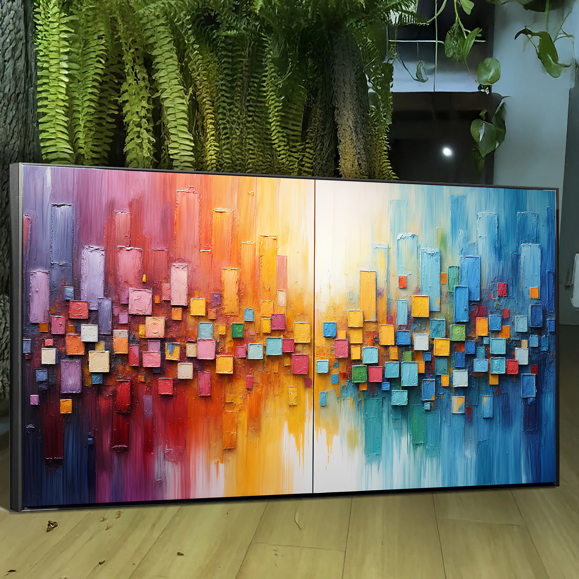 Chroma Dance Impasto Wall Art on sale at MyriadMart