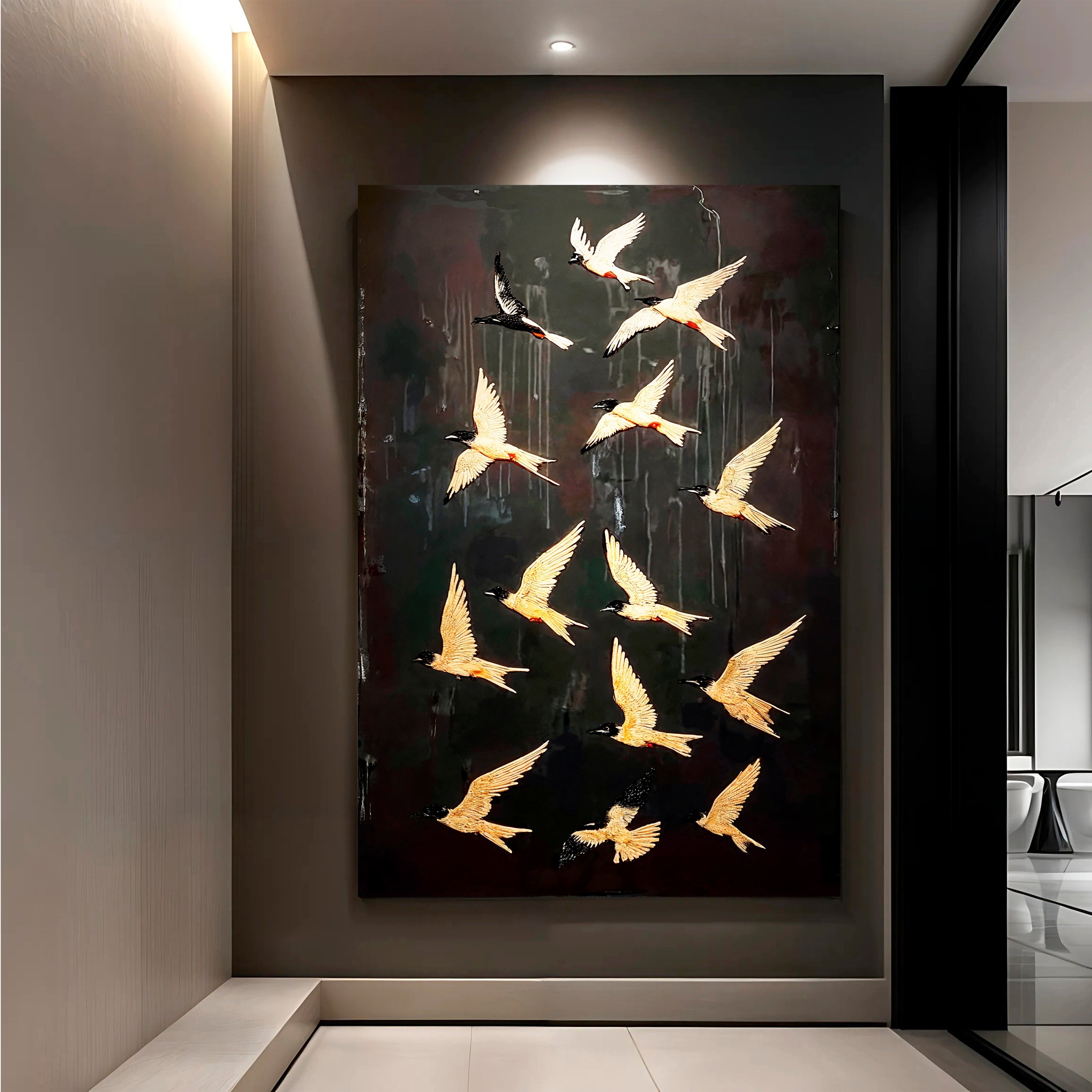 Abstract Flying Swallow Wall Art on sale at MyriadMart