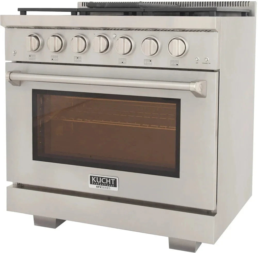 Kucht 36" Freestanding Professional Gas Range Liquid Propane KFX3600X/LP-S on sale at MyriadMart