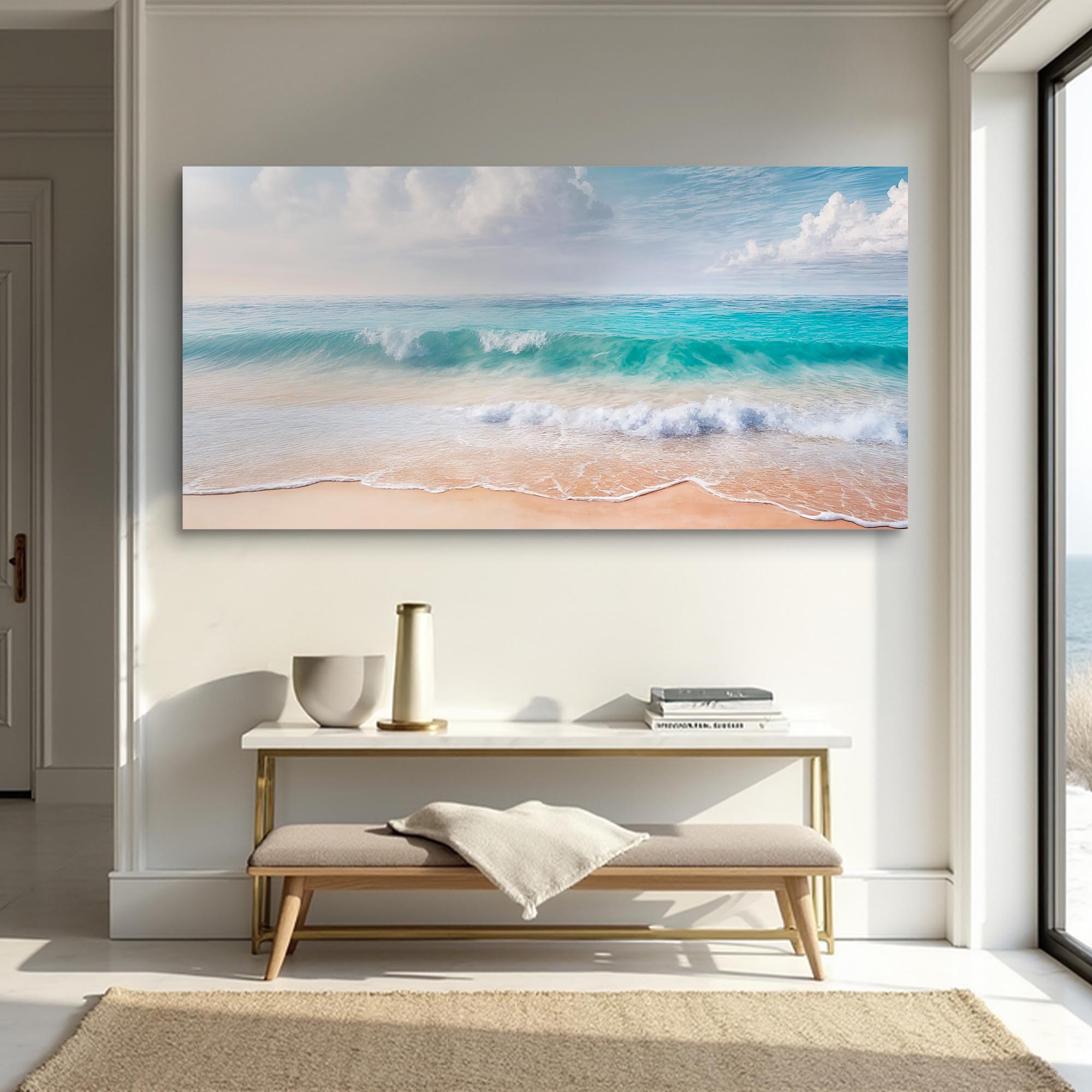 Serene Ocean Wave Coastal Wall Art XII on sale at MyriadMart