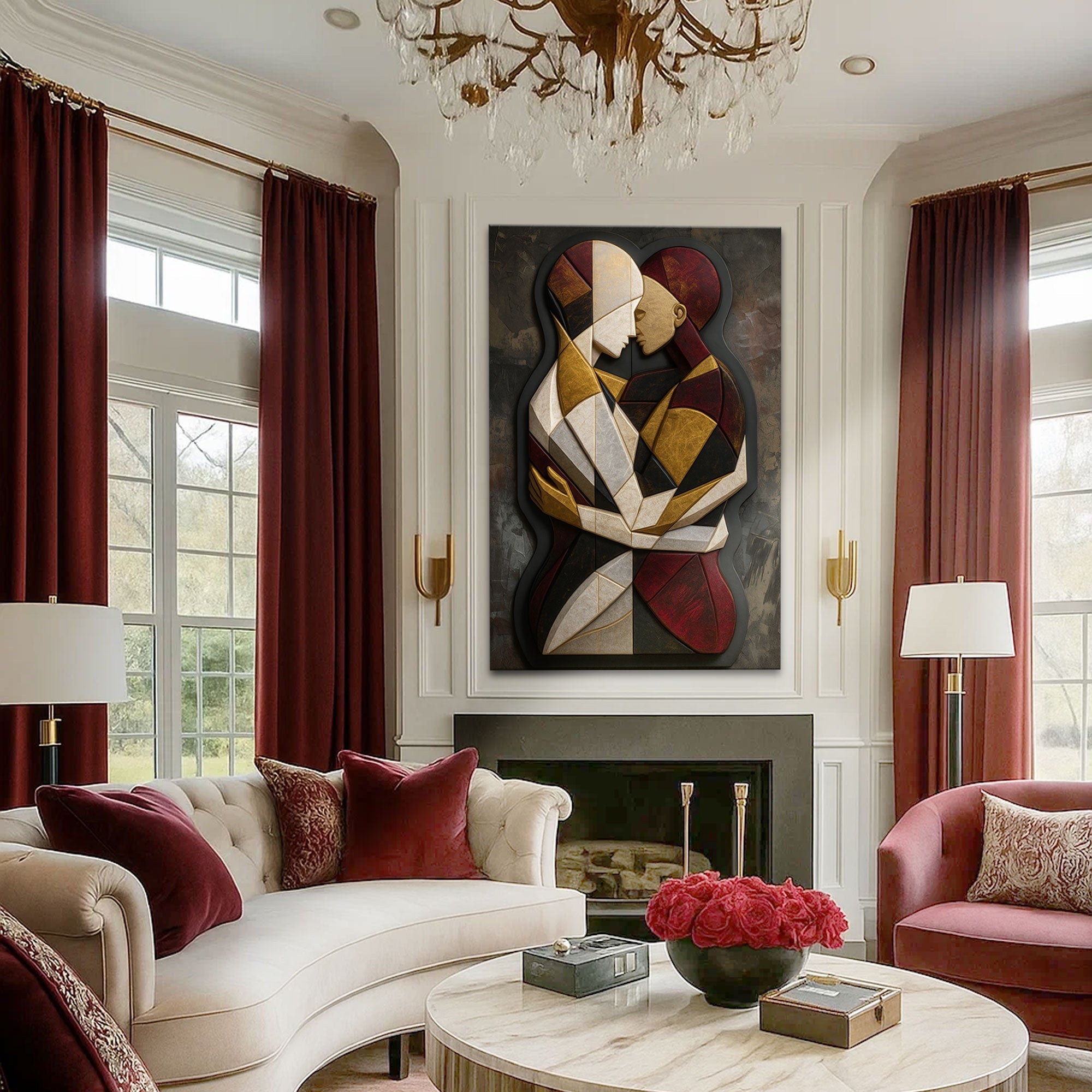 Embrace of Geometry Abstract Wall Art II on sale at MyriadMart