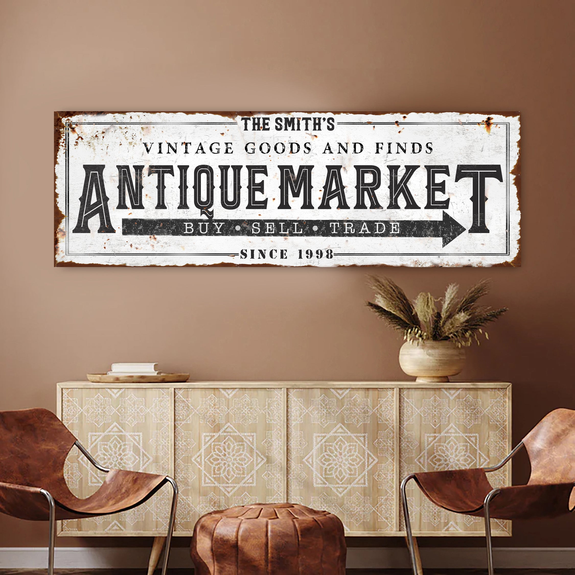 Vintage Antique Market Sign II on sale at MyriadMart