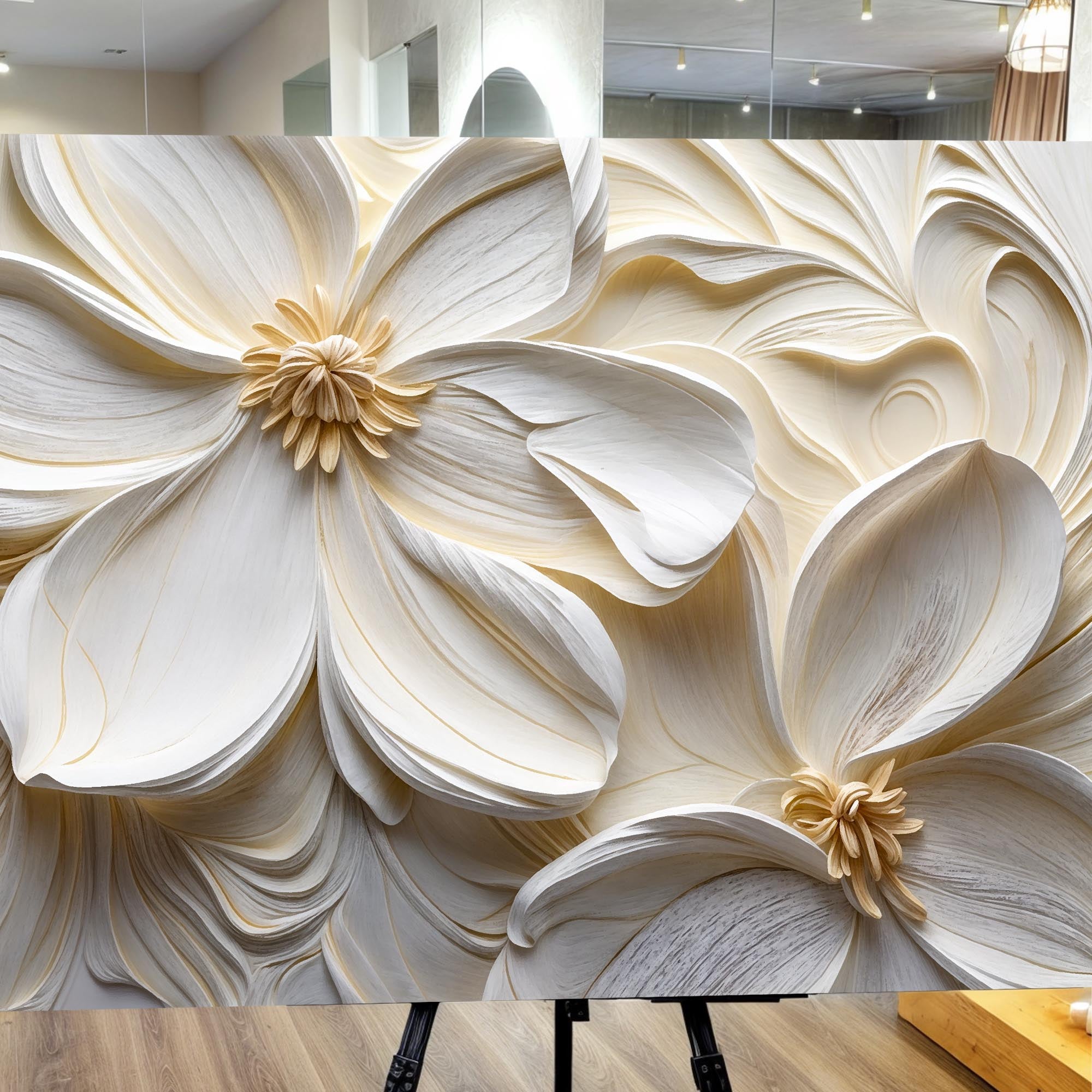 3D Minimalist Flower Wall Art II on sale at MyriadMart