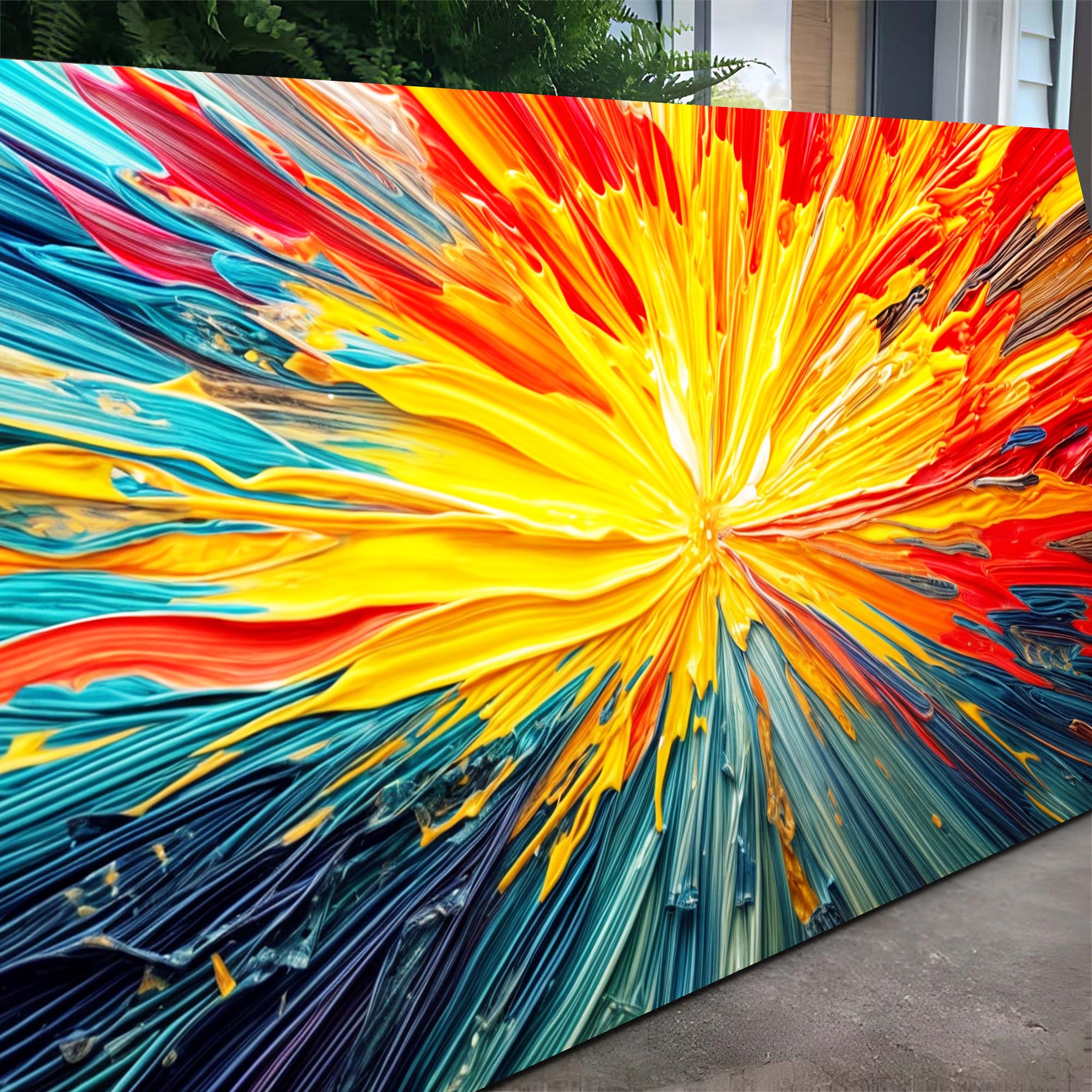 Solar Flare Impasto Wall Art on sale at MyriadMart