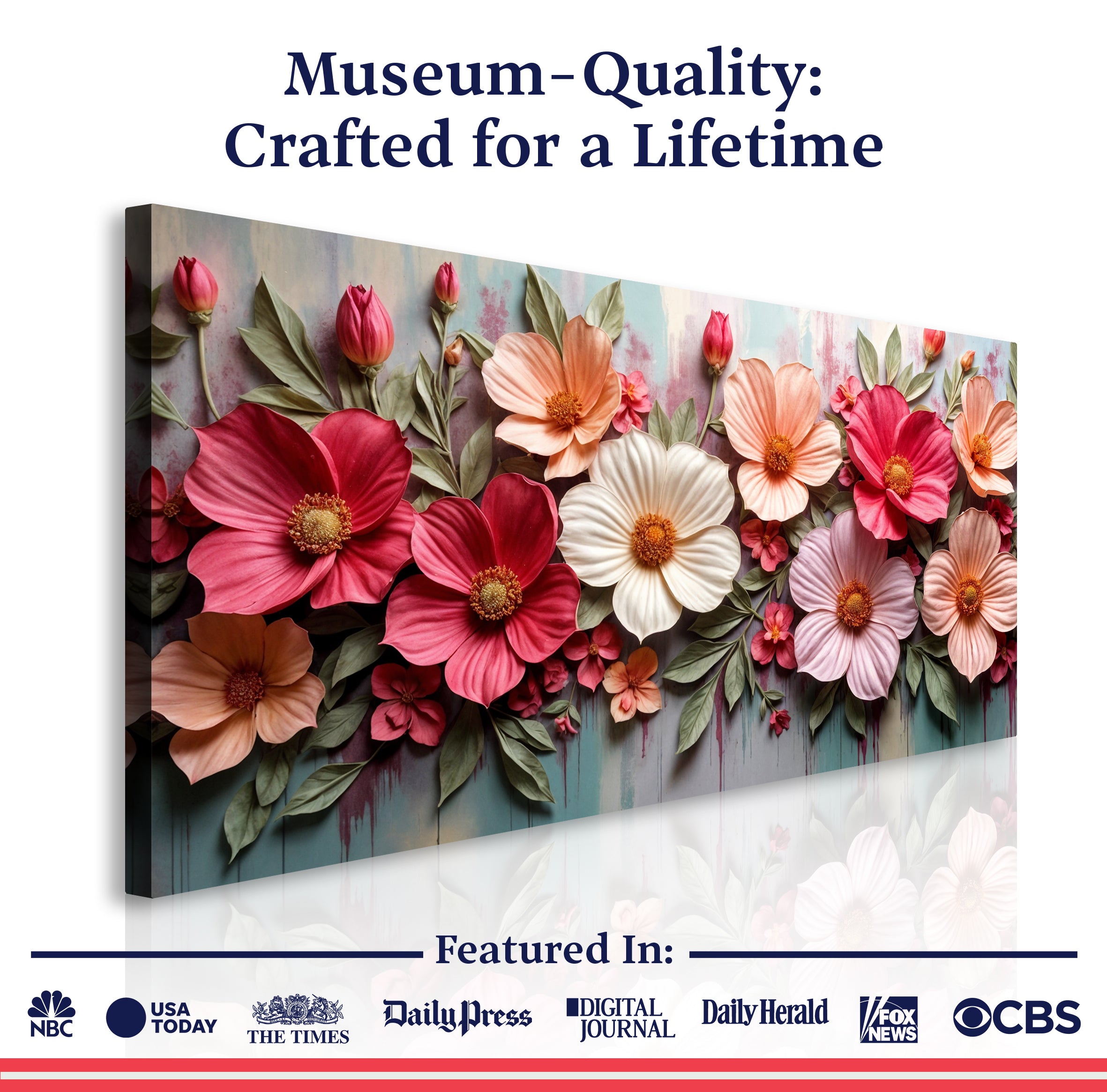 Colorful Floral Realistic Wall Art II on sale at MyriadMart