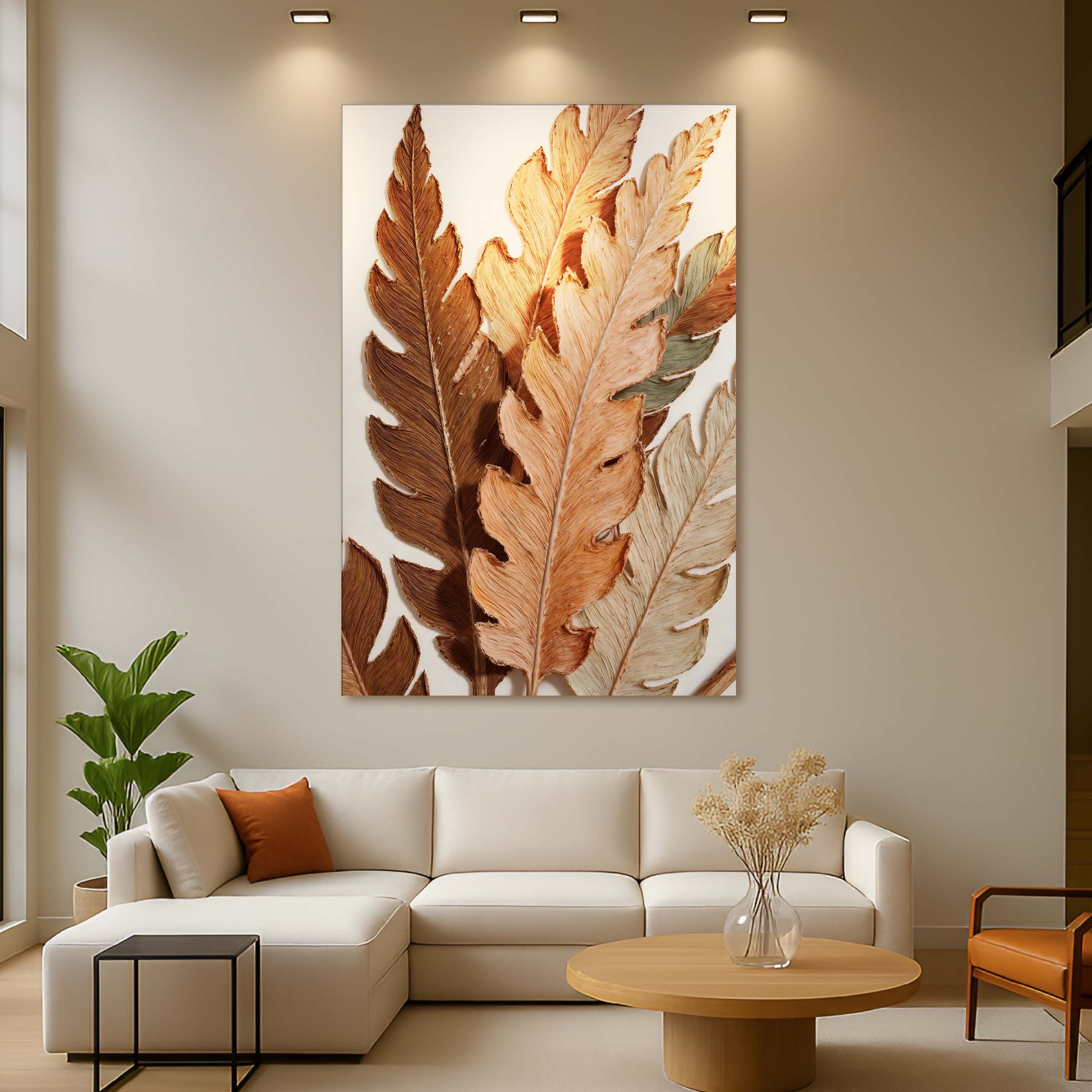 Abstract Autum Leaves Wall Art on sale at MyriadMart