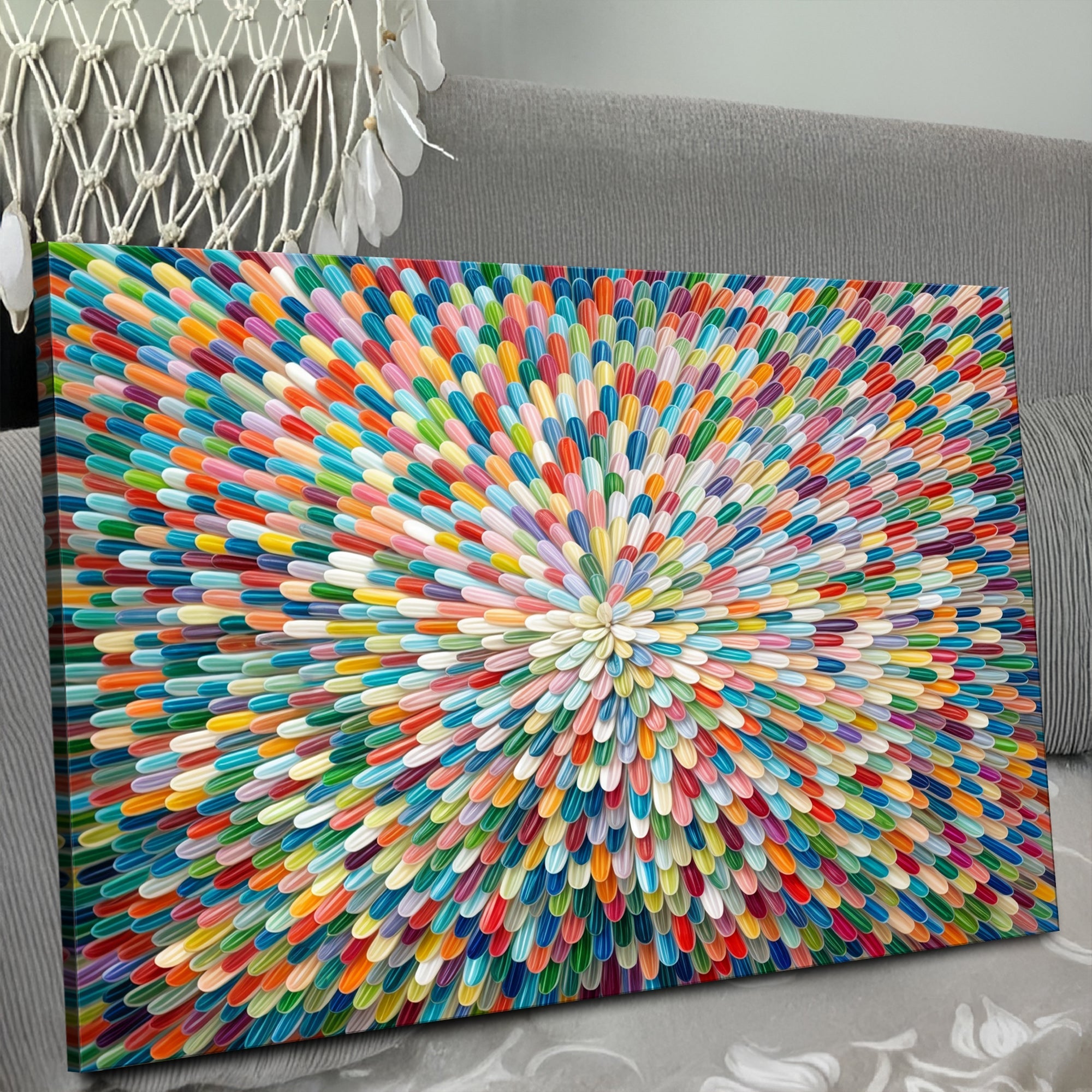 Radiant Bloom Abstract Impasto Wall Art on sale at MyriadMart