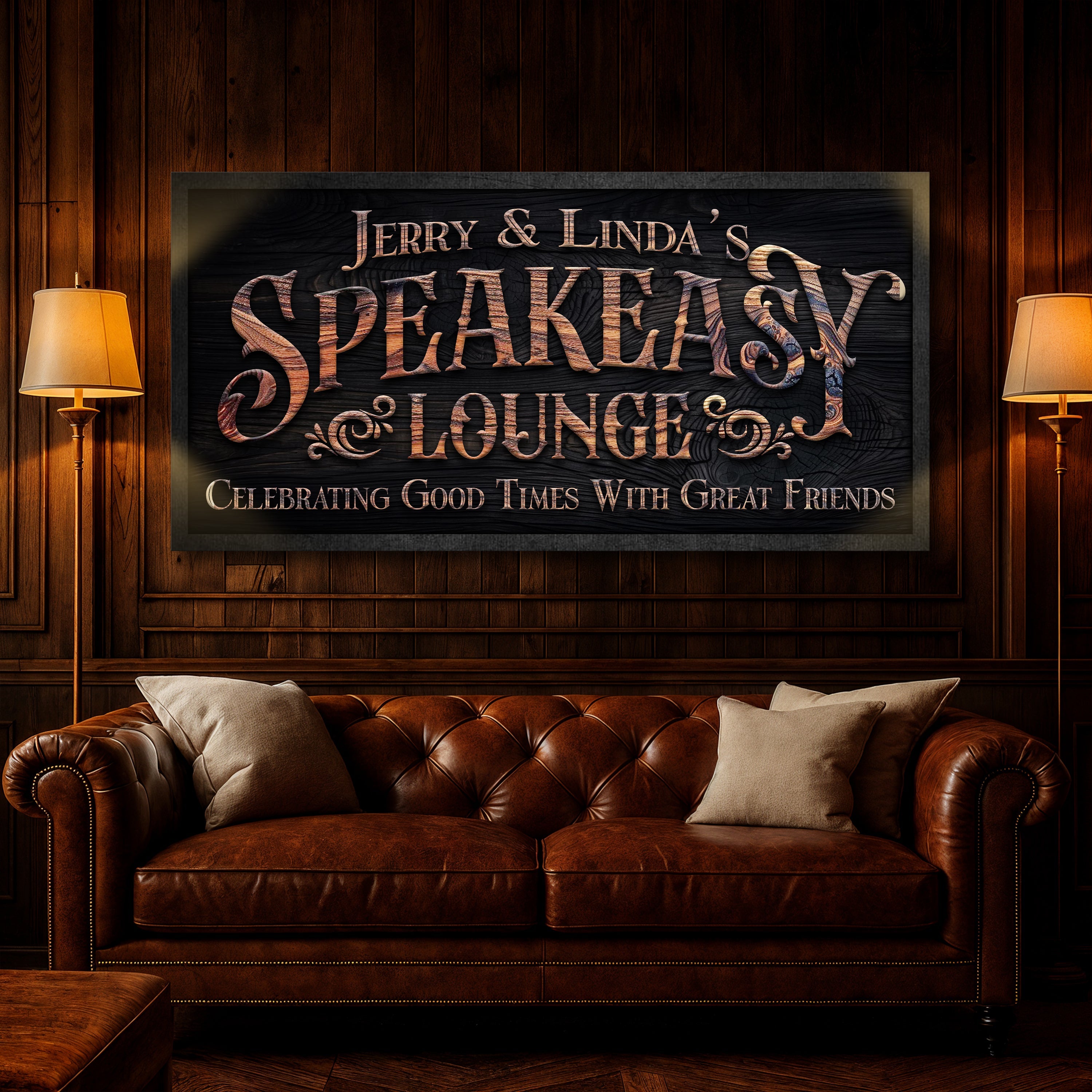 Speakeasy Lounge Wall Sign on sale at MyriadMart