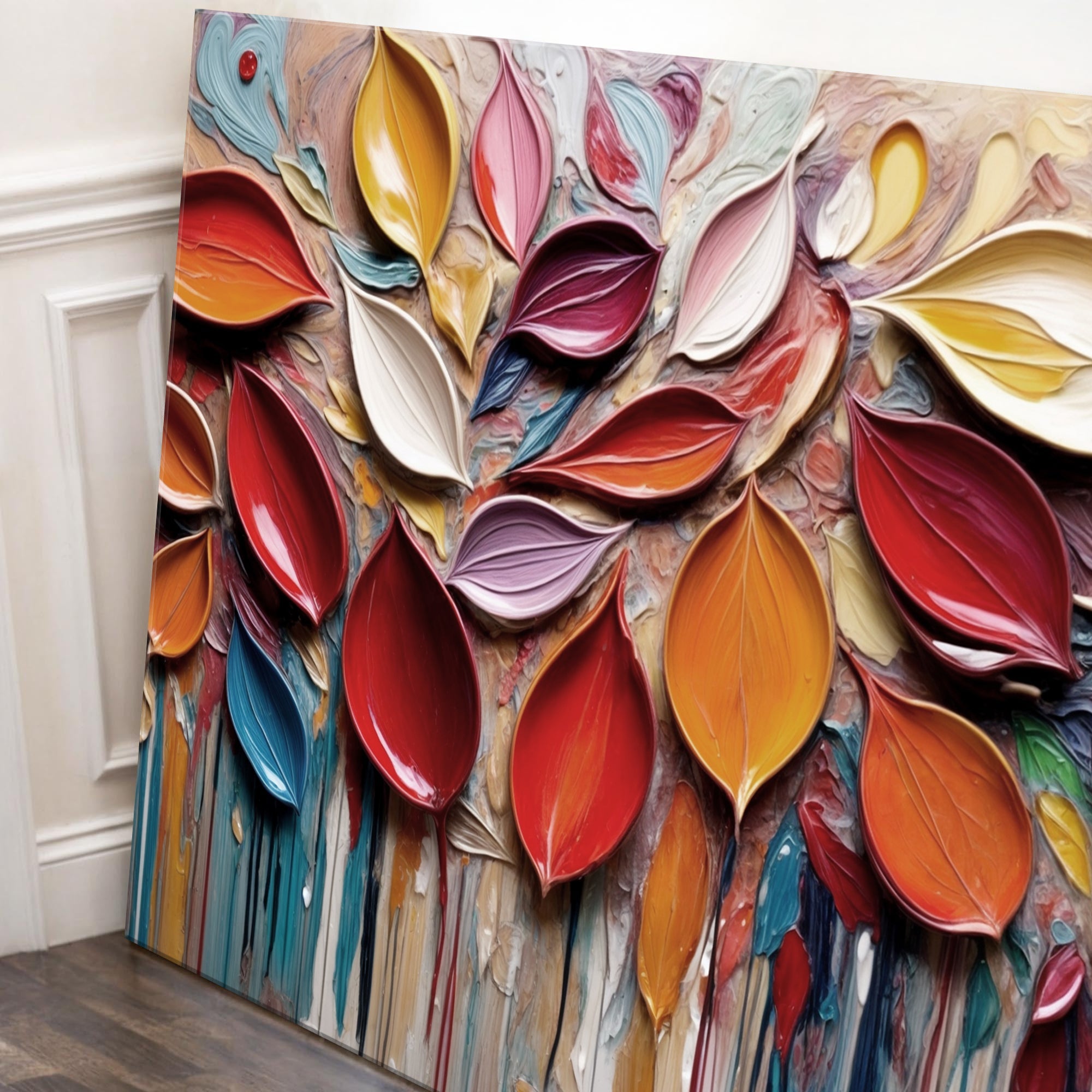 Autumn Rain Impasto Wall Art on sale at MyriadMart