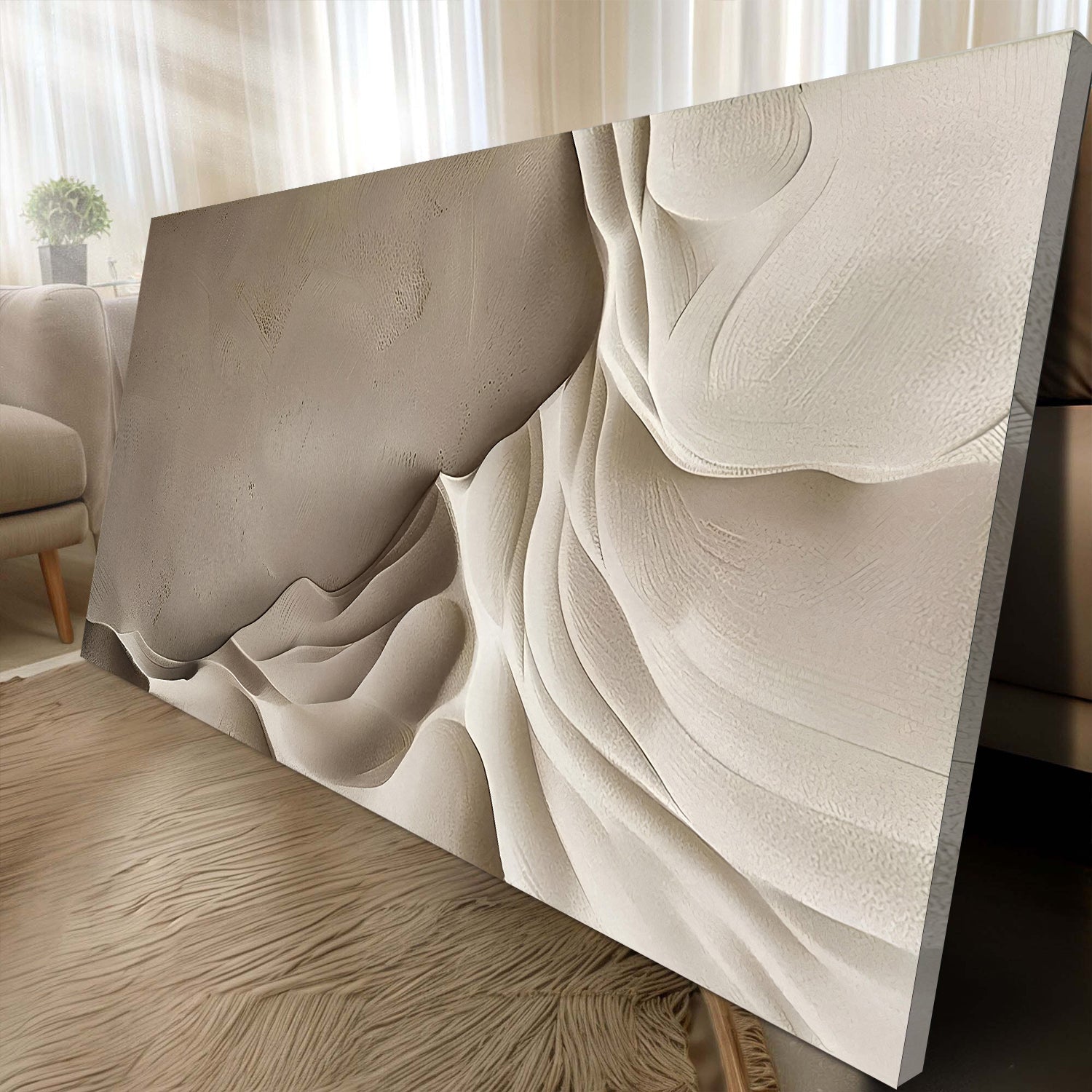 Beige Minimalist Wall Art IV on sale at MyriadMart